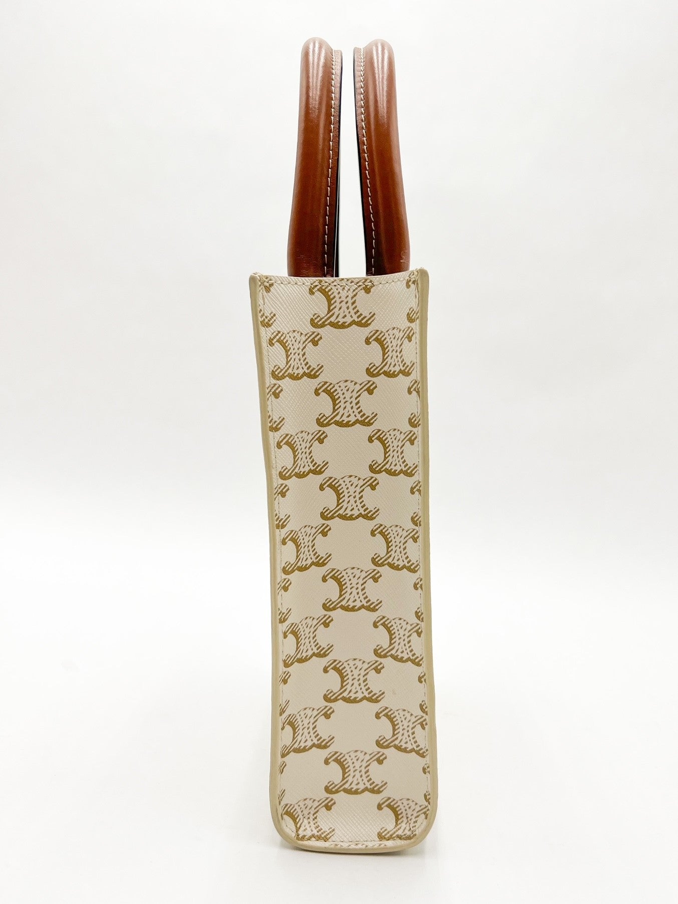 Celine White Mini Vertical Cabas Tote