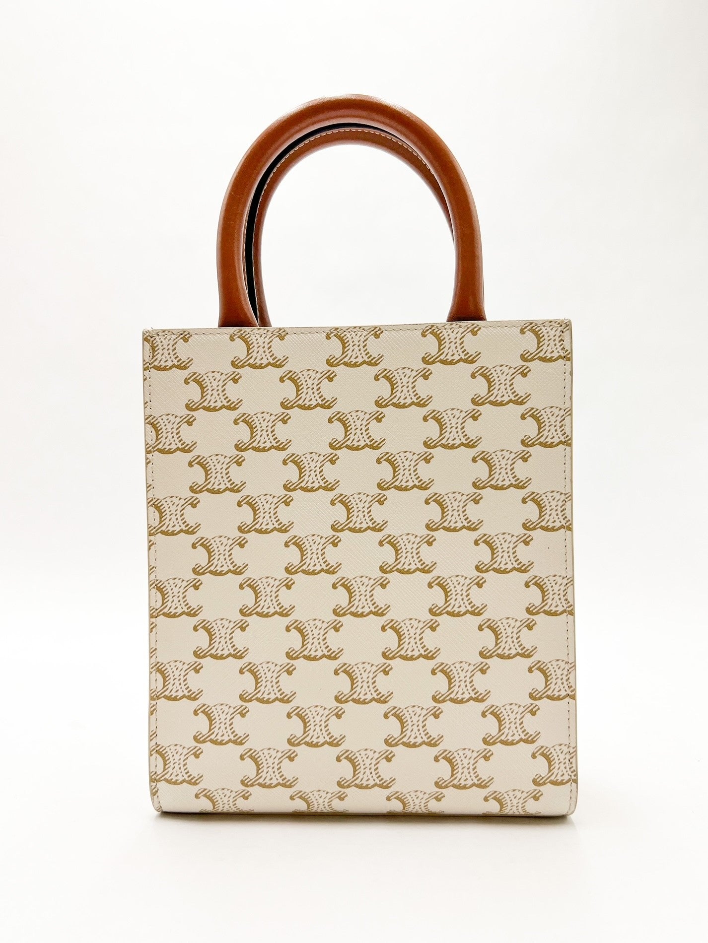 Celine White Mini Vertical Cabas Tote