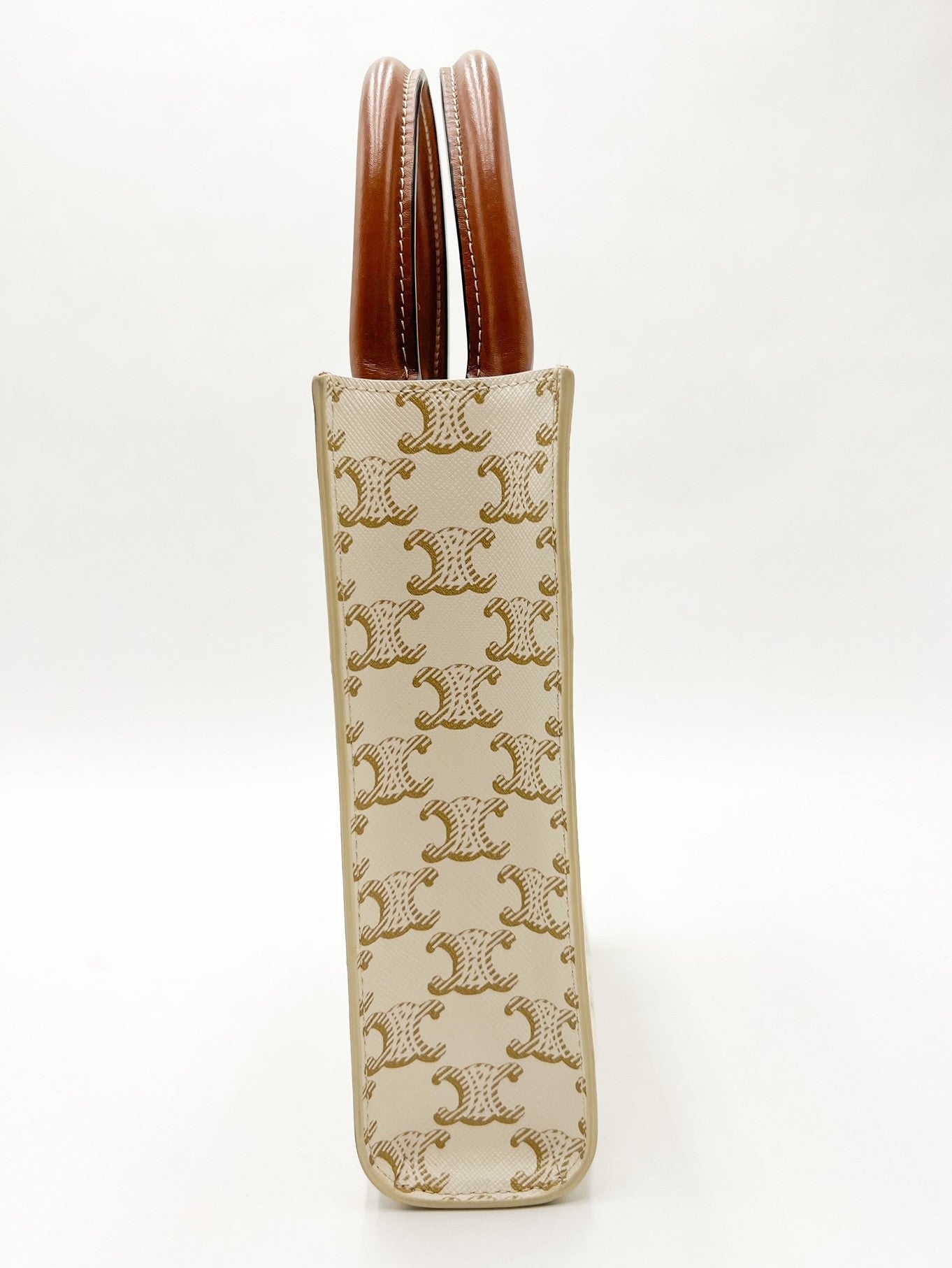 Celine White Mini Vertical Cabas Tote