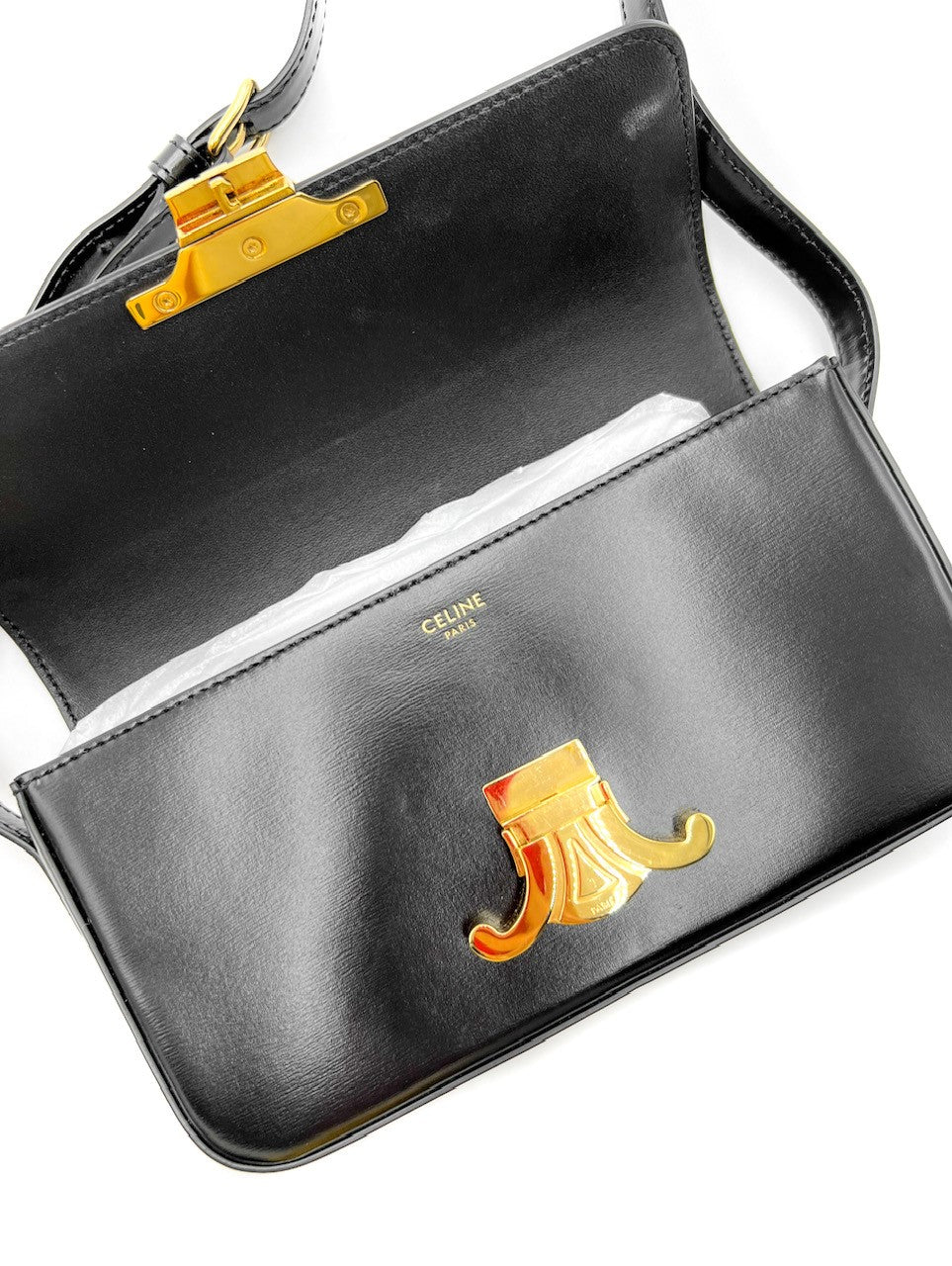Celine Shoulder Bag Claude in Shiny Calfskin