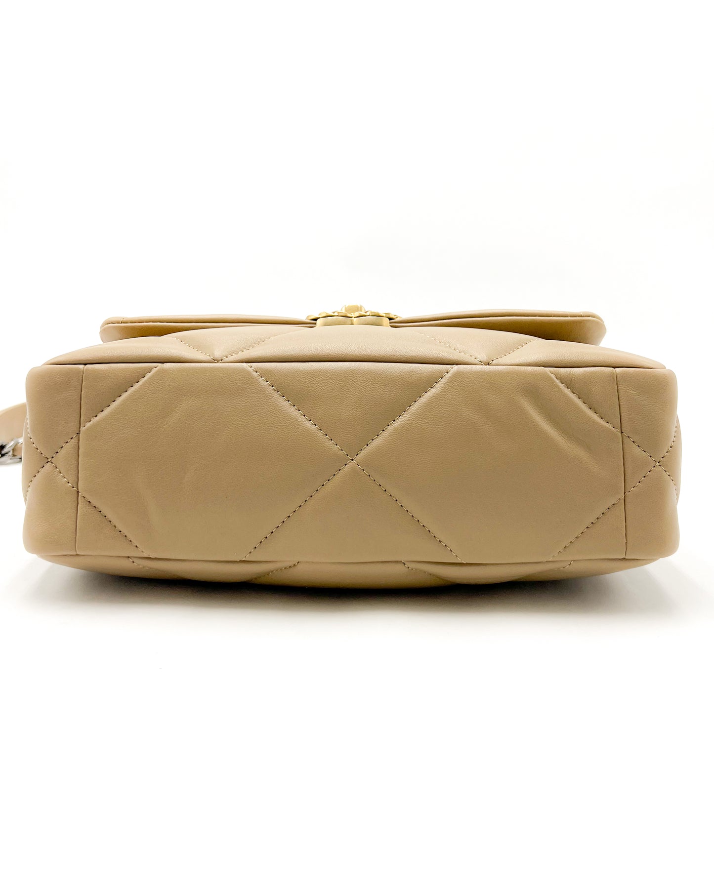 Chanel 19 Beige Flap Handbag