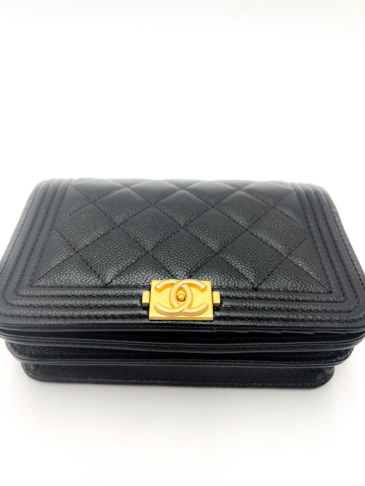 Chanel 22A Boy Clutch with Chain Mini