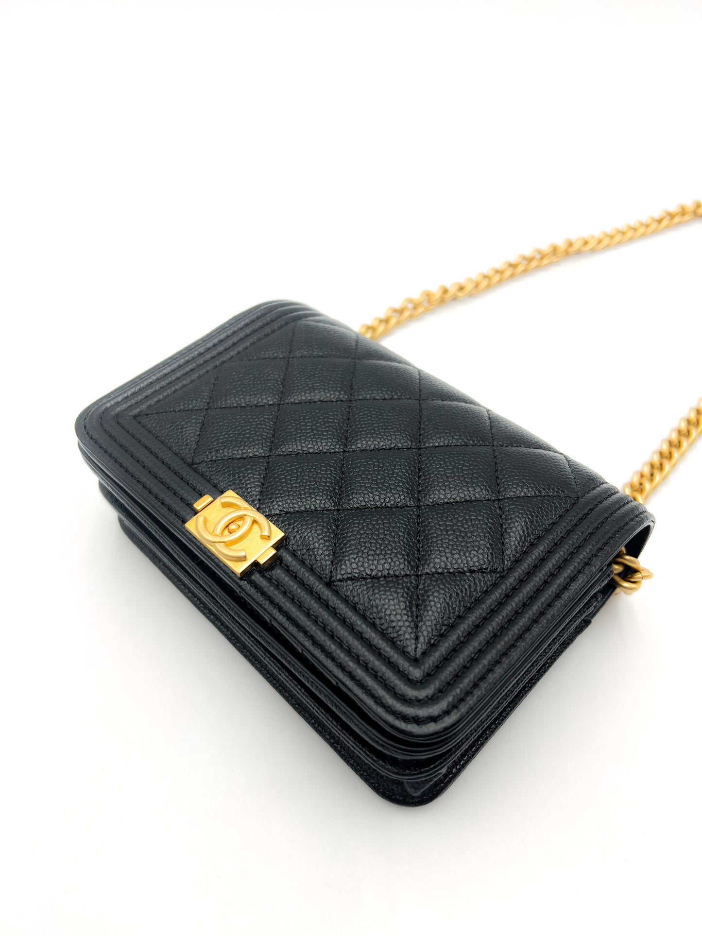 Chanel 22A Boy Clutch with Chain Mini