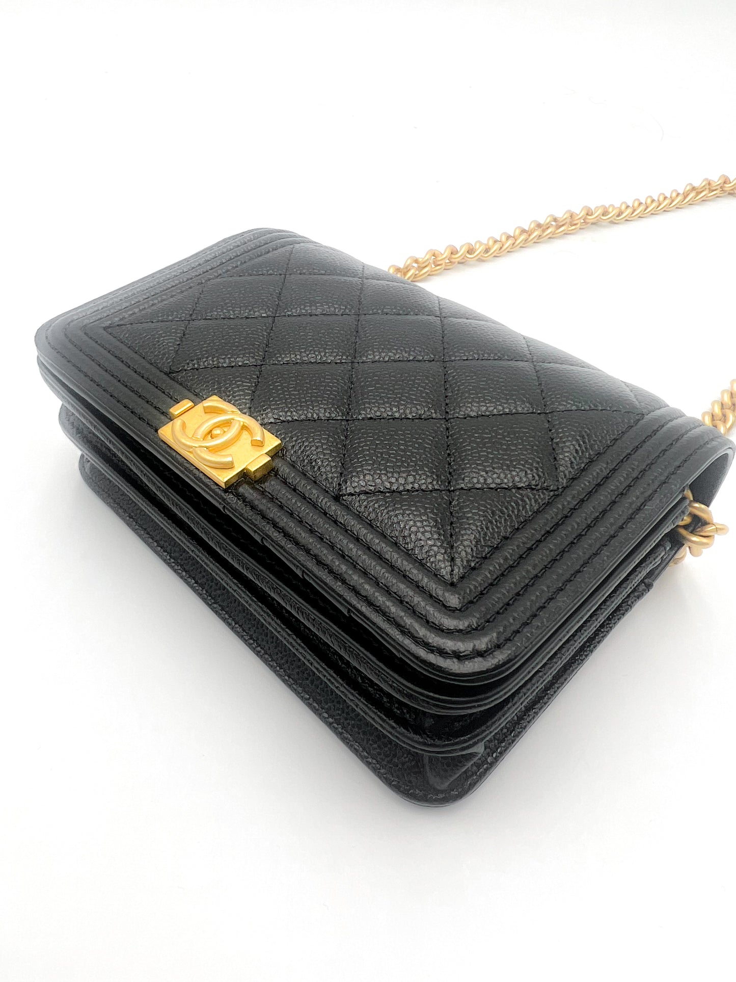 Chanel 22A Boy Clutch with Chain Mini