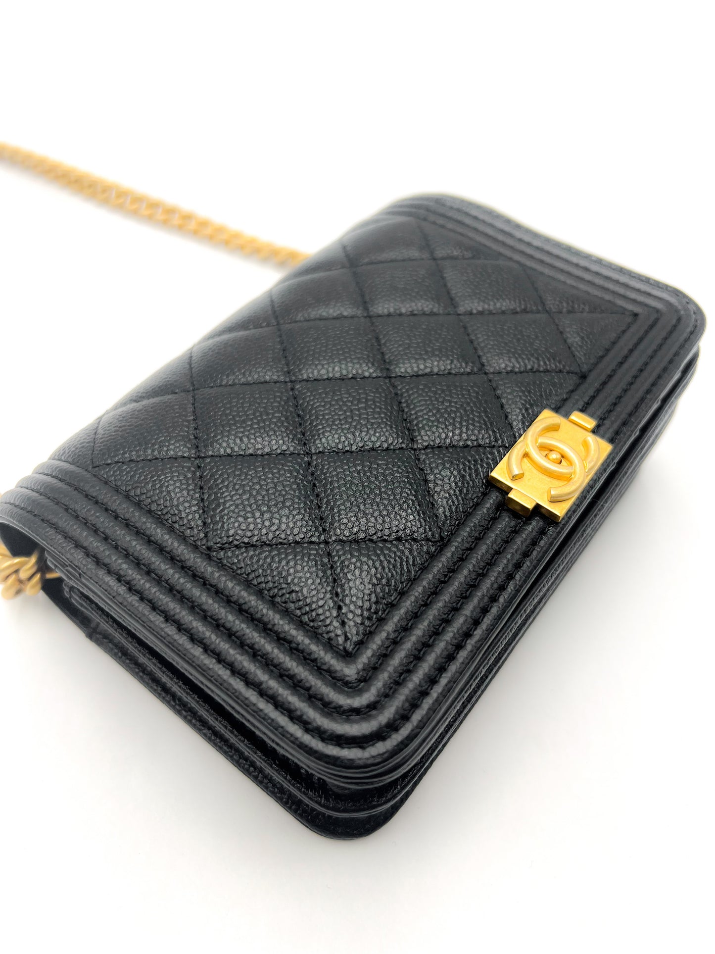 Chanel 22A Boy Clutch with Chain Mini