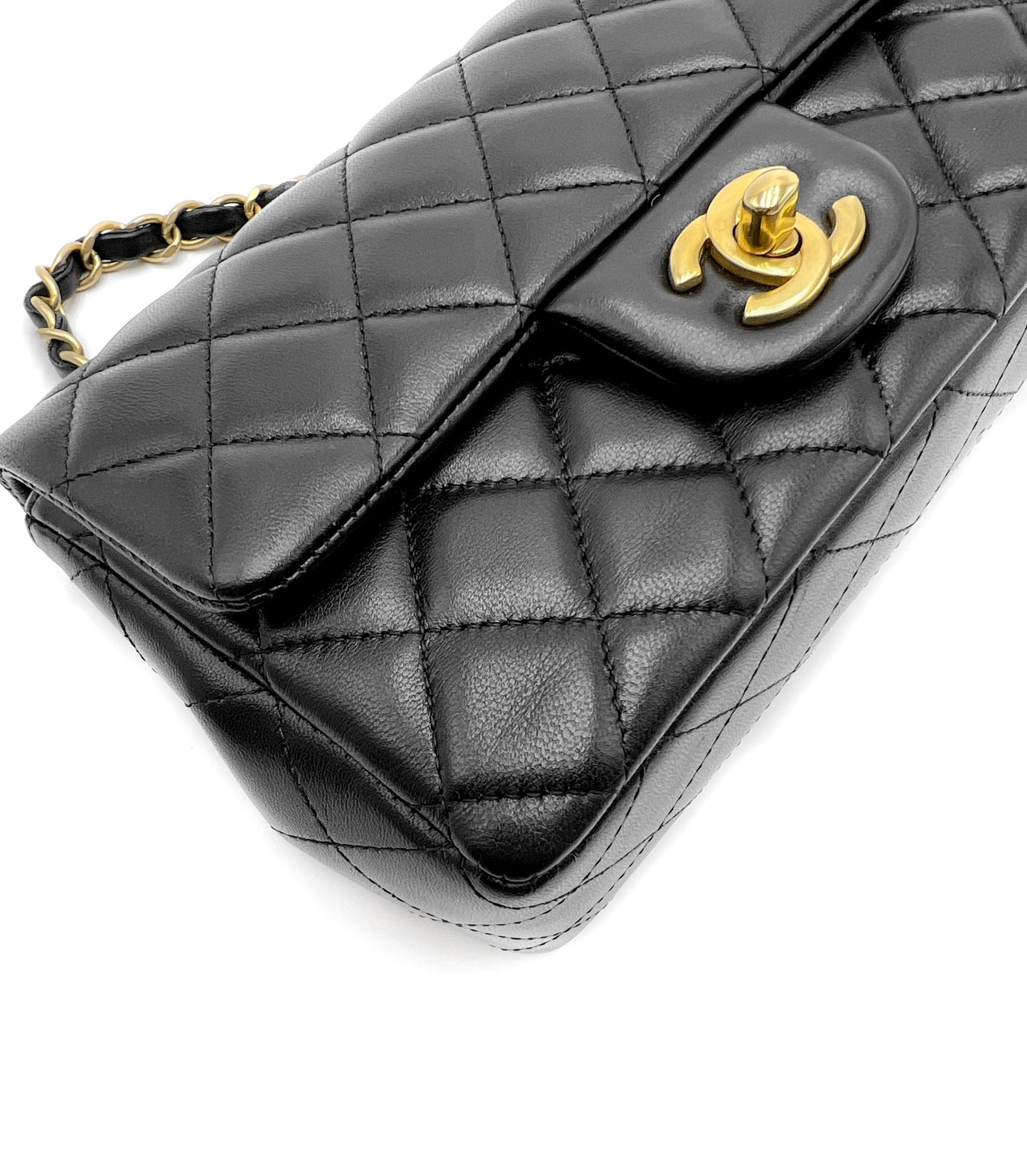 Chanel Mini Rectangle Flap Black with Gold Hardware