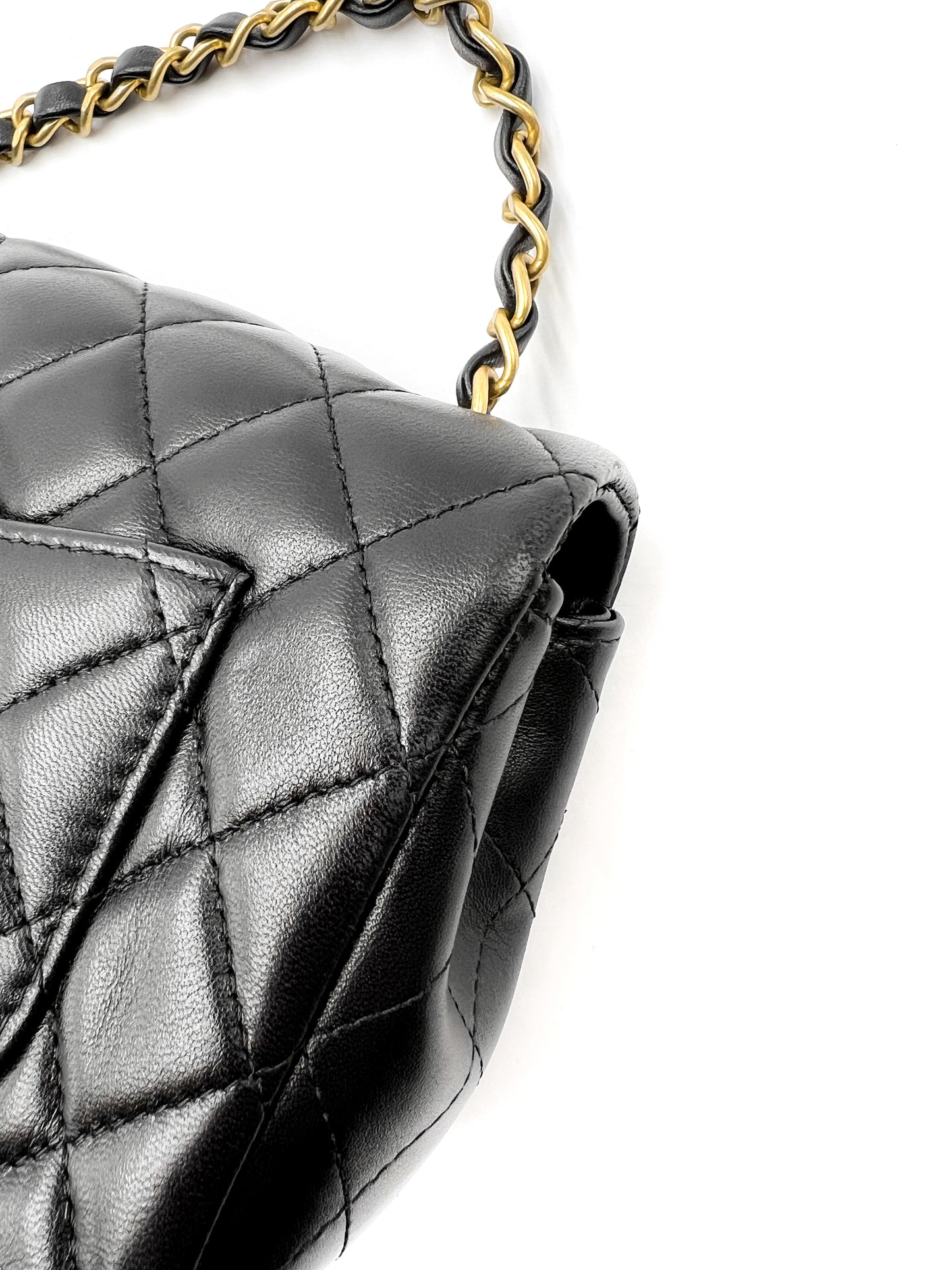 Chanel Mini Rectangle Flap Black with Gold Hardware
