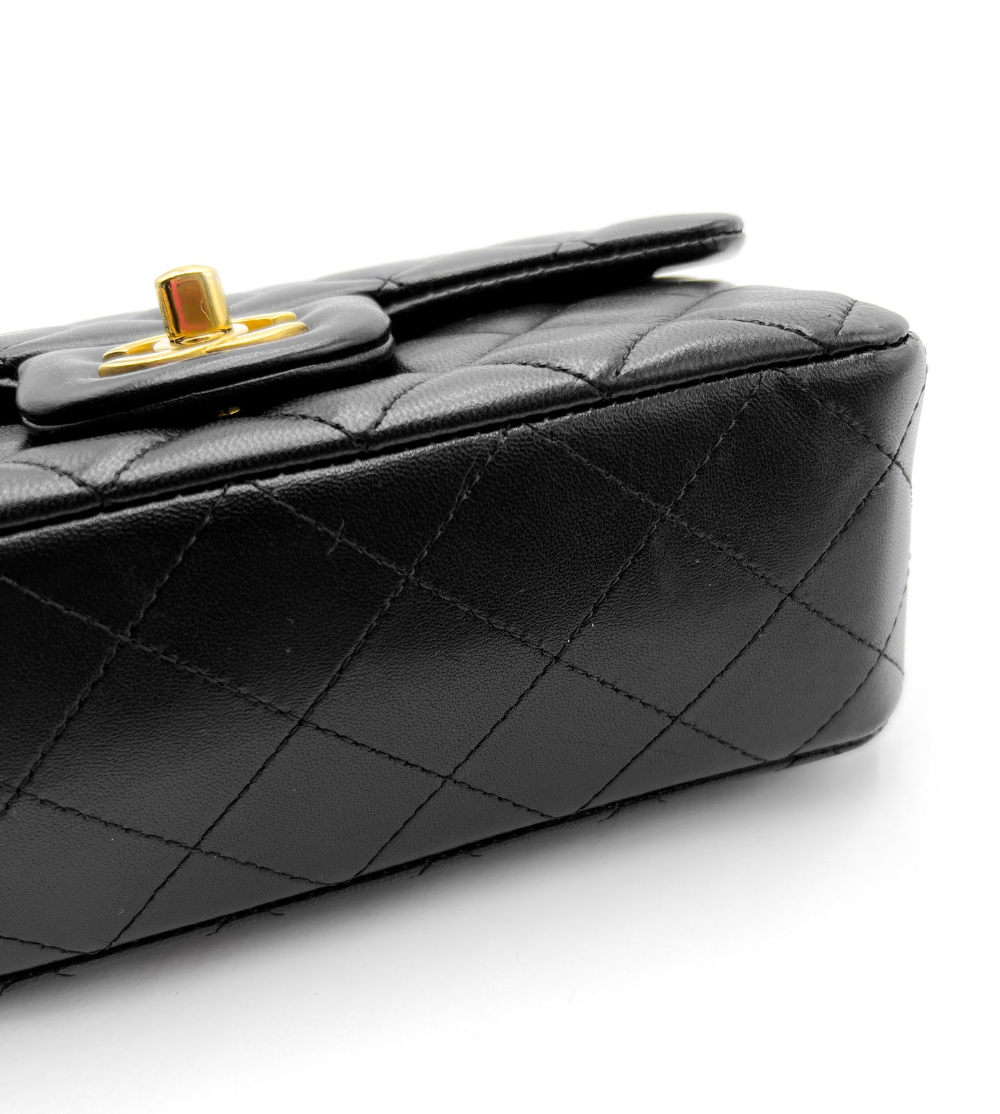 Chanel Mini Rectangle Flap Black with Gold Hardware