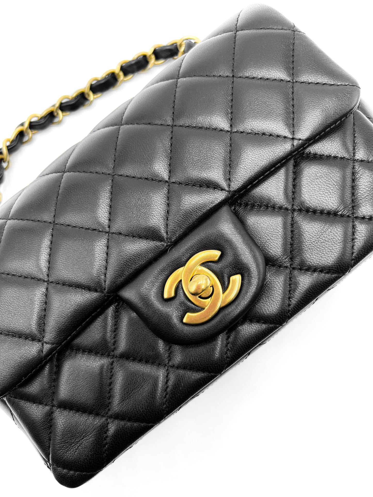Chanel Mini Rectangle Flap Black with Gold Hardware