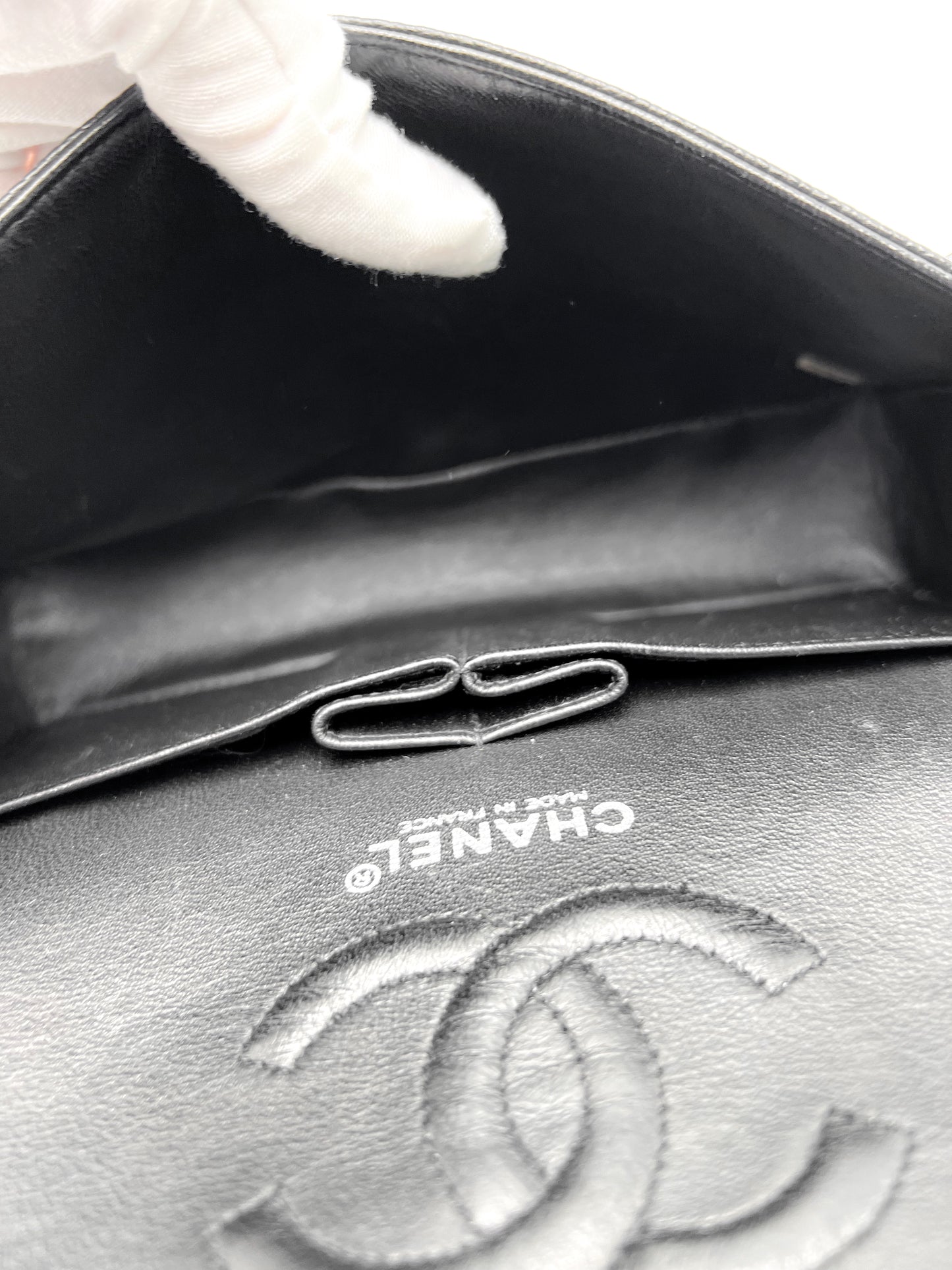 Chanel Small Classic Flap Quilted Black Caviar Silver Hardware