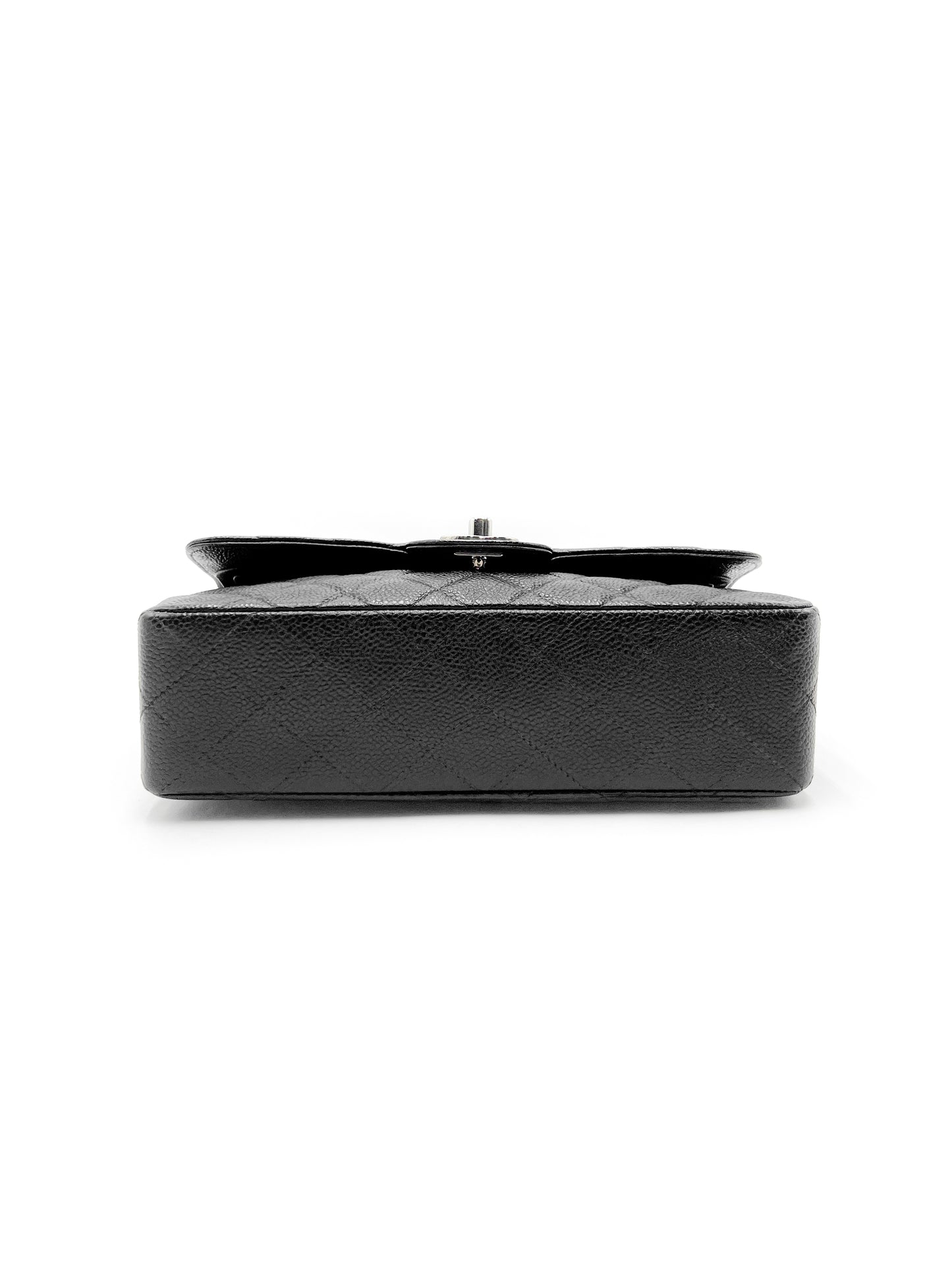 Chanel Small Classic Flap Quilted Black Caviar Silver Hardware