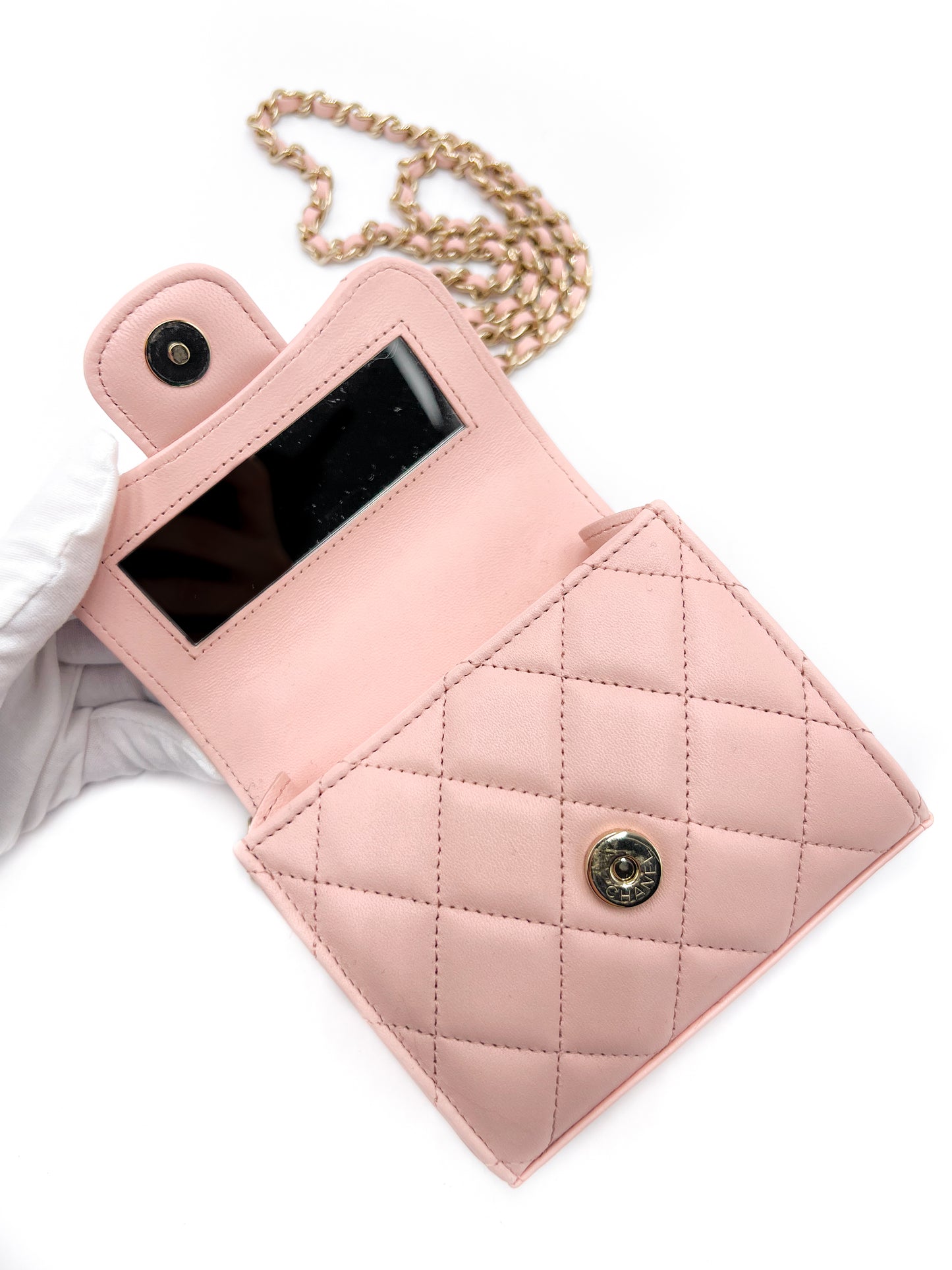 Chanel Mini Quilted Square Top Handle Flap