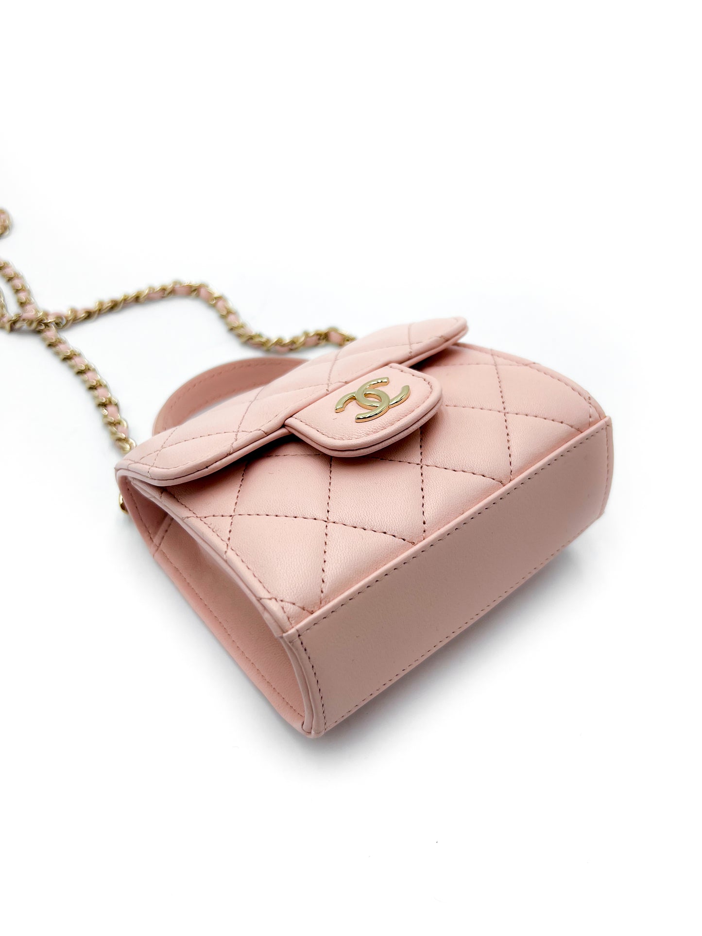 Chanel Mini Quilted Square Top Handle Flap