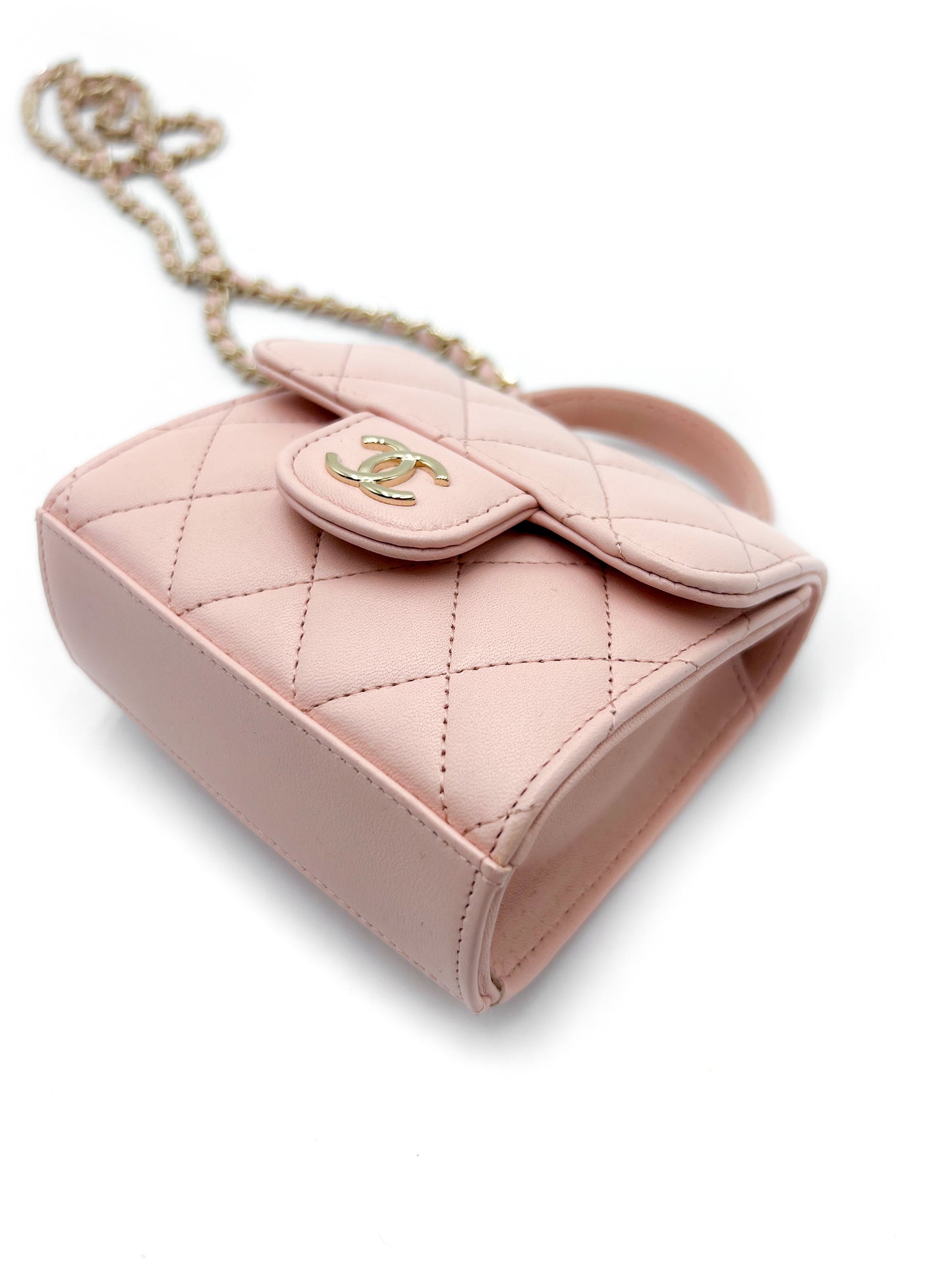 Chanel Mini Quilted Square Top Handle Flap