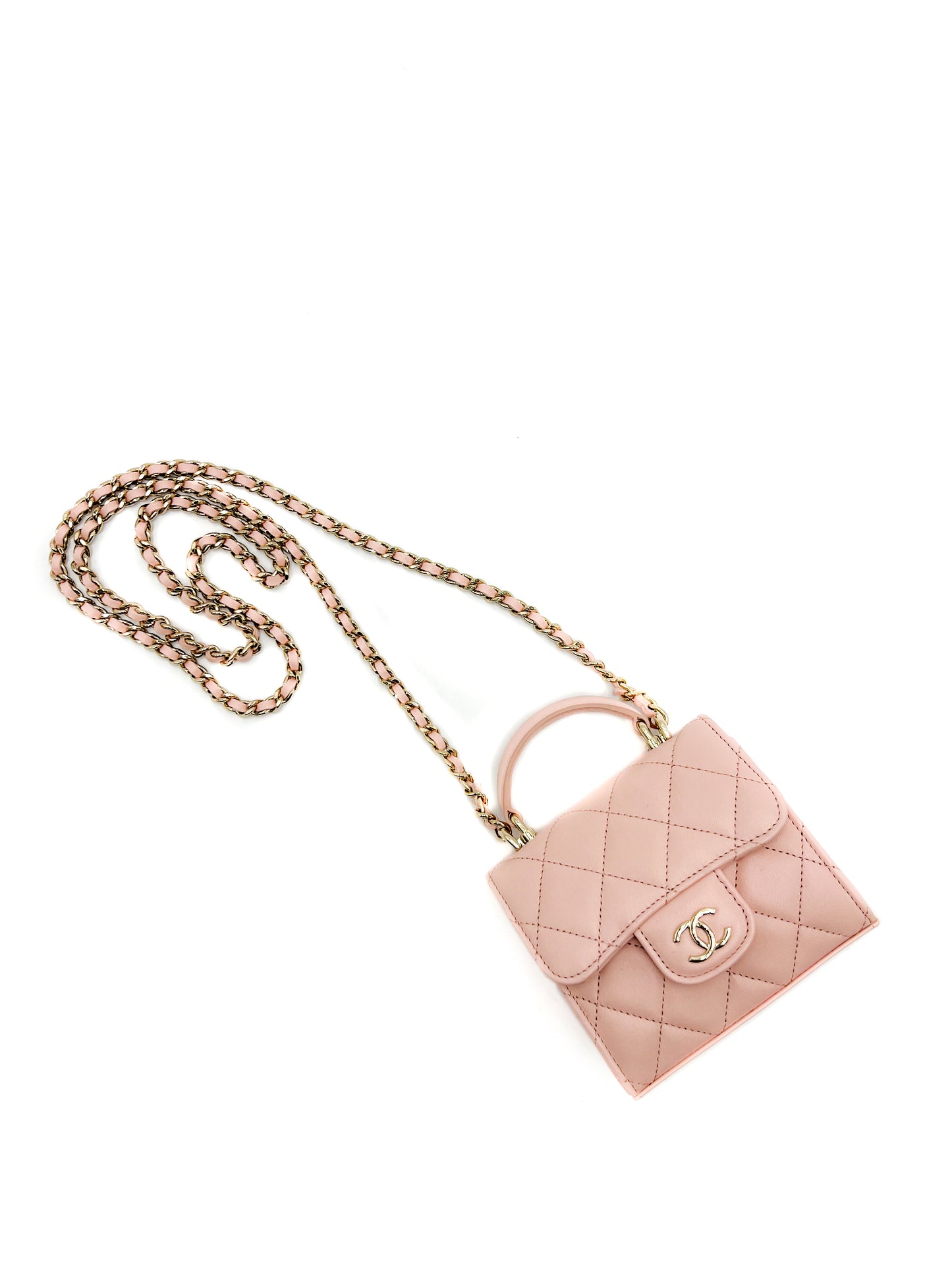 Chanel Mini Quilted Square Top Handle Flap