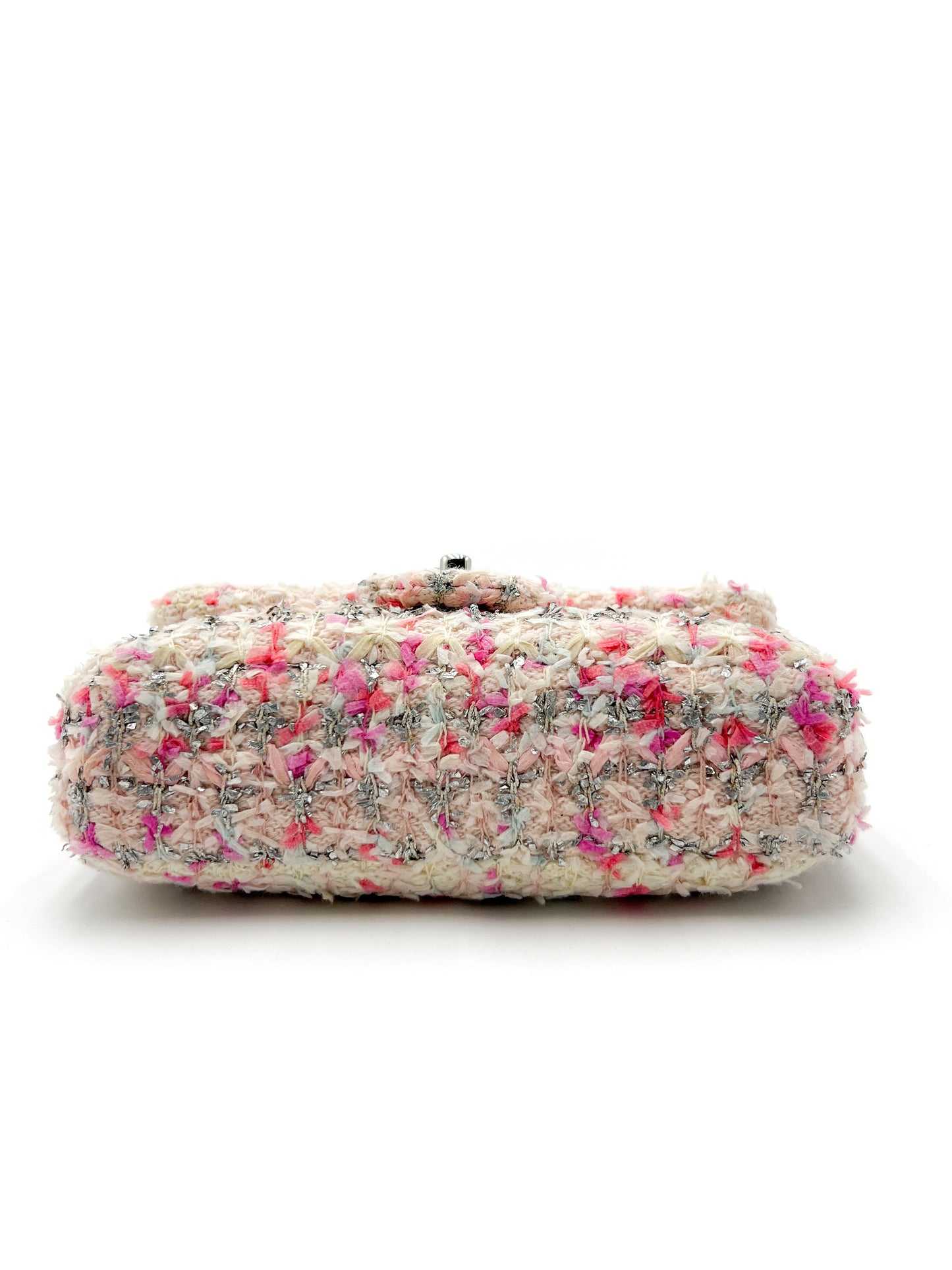 Chanel Mini Flap Tweed Pink Glitter