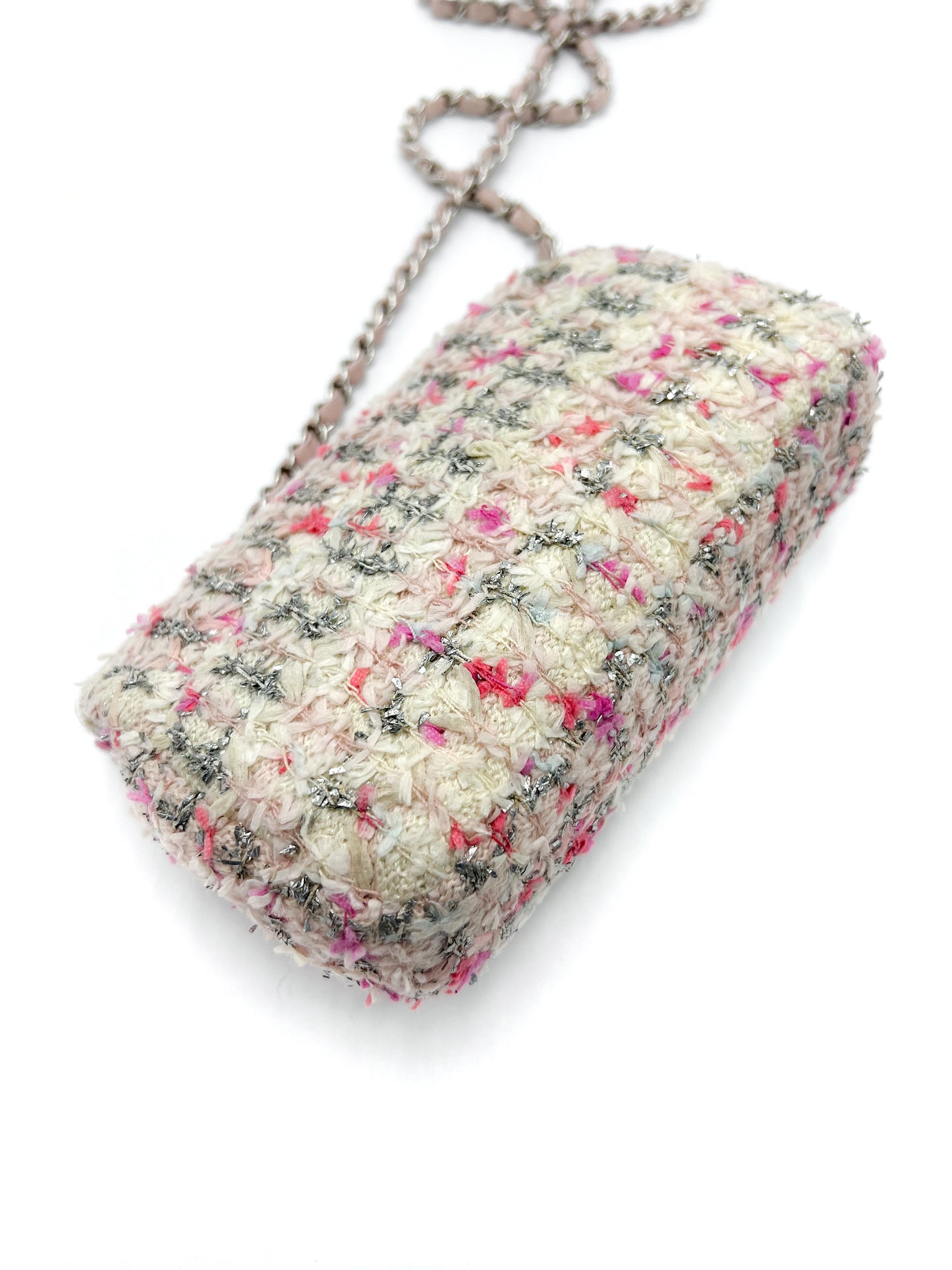 Chanel Mini Flap Tweed Pink Glitter