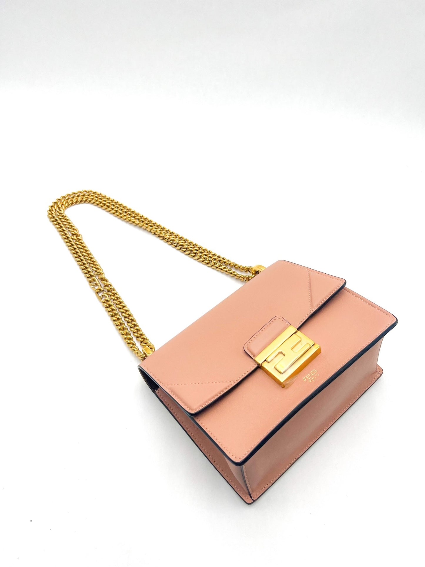 Fendi Kan U Small Vitello Graced Matte Rosa Bourbon