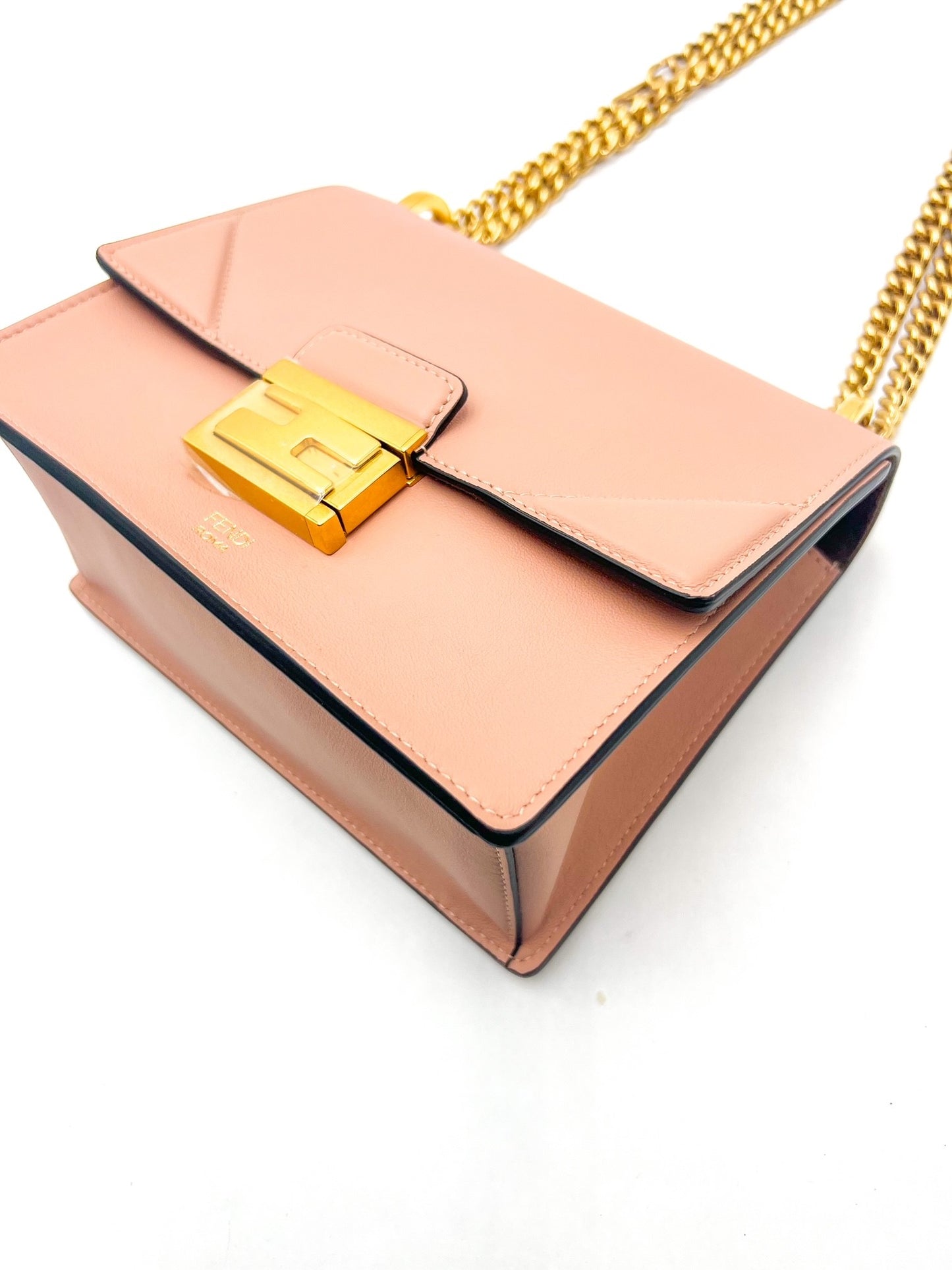 Fendi Kan U Small Vitello Graced Matte Rosa Bourbon