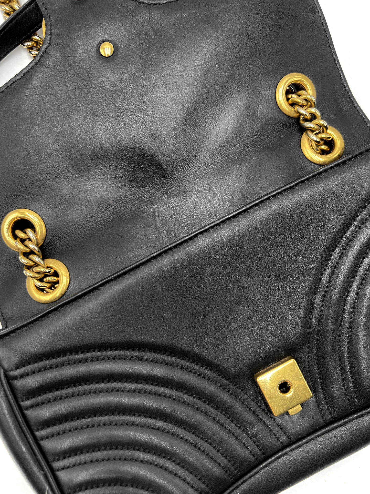 Gucci Marmont Small Black with Gold Hardware