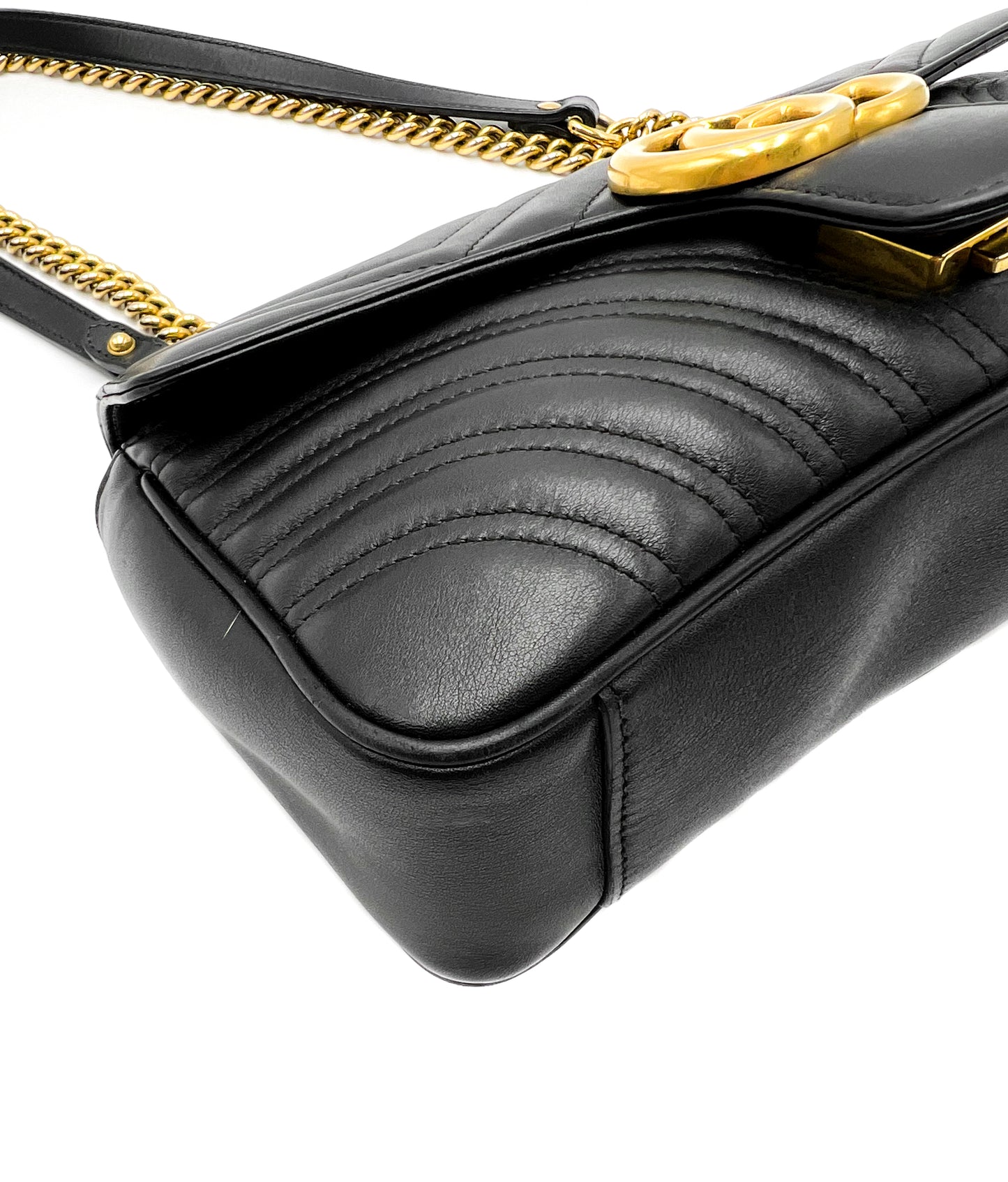 Gucci Marmont Small Black with Gold Hardware