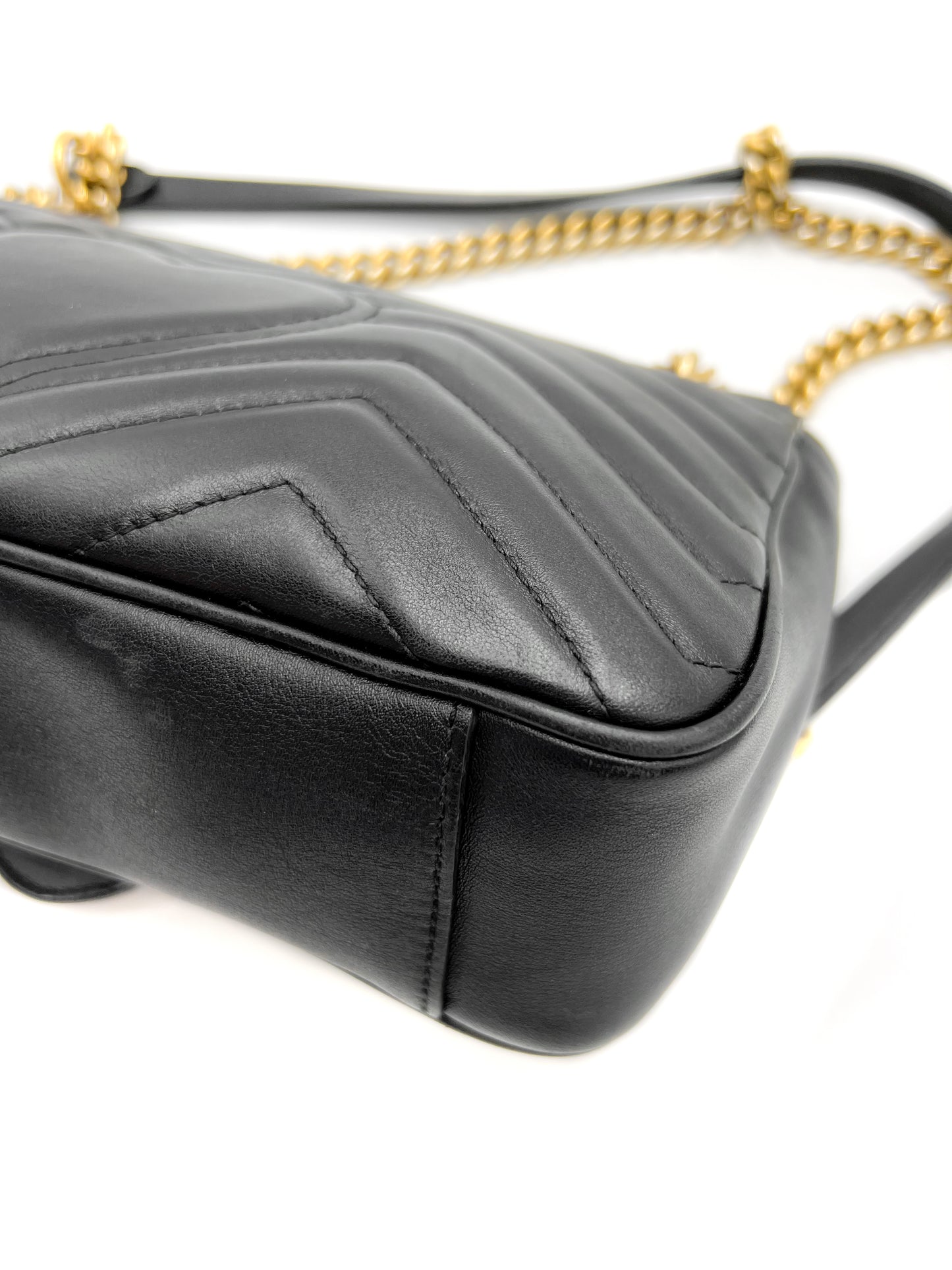 Gucci Marmont Small Black with Gold Hardware