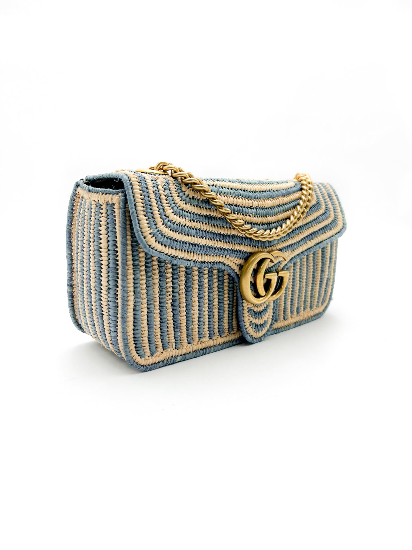 Gucci GG Marmont Small Shoulder Bag Rattan RARE