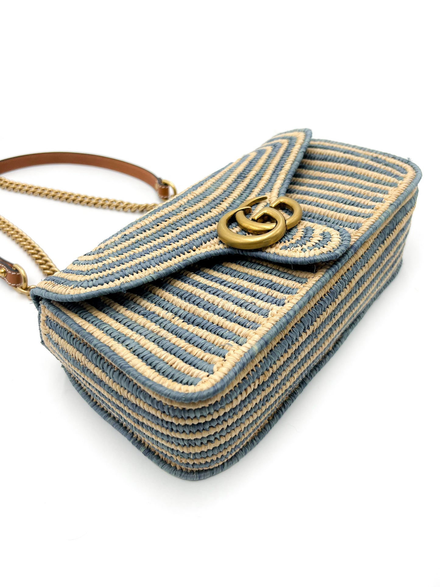 Gucci GG Marmont Small Shoulder Bag Rattan RARE