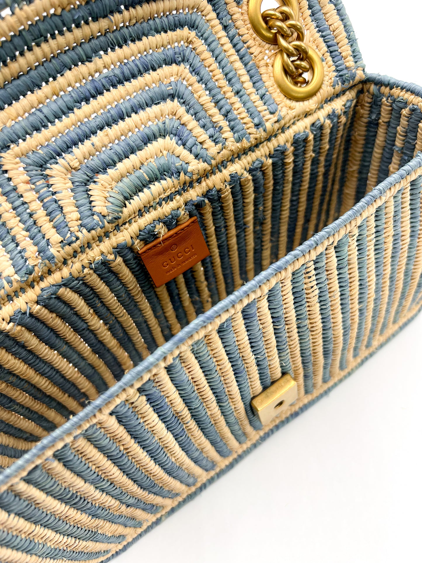 Gucci GG Marmont Small Shoulder Bag Rattan RARE