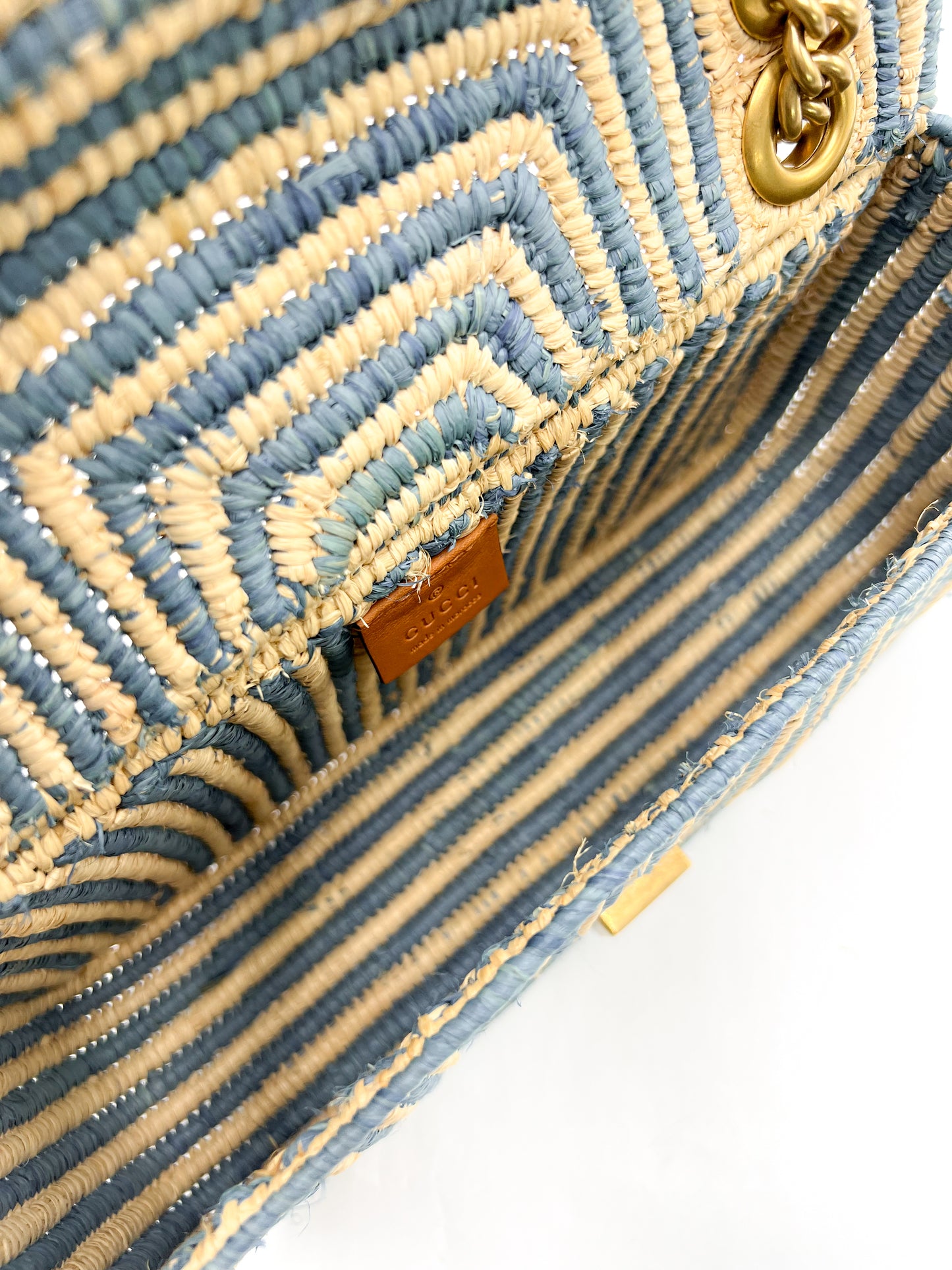 Gucci GG Marmont Small Shoulder Bag Rattan RARE
