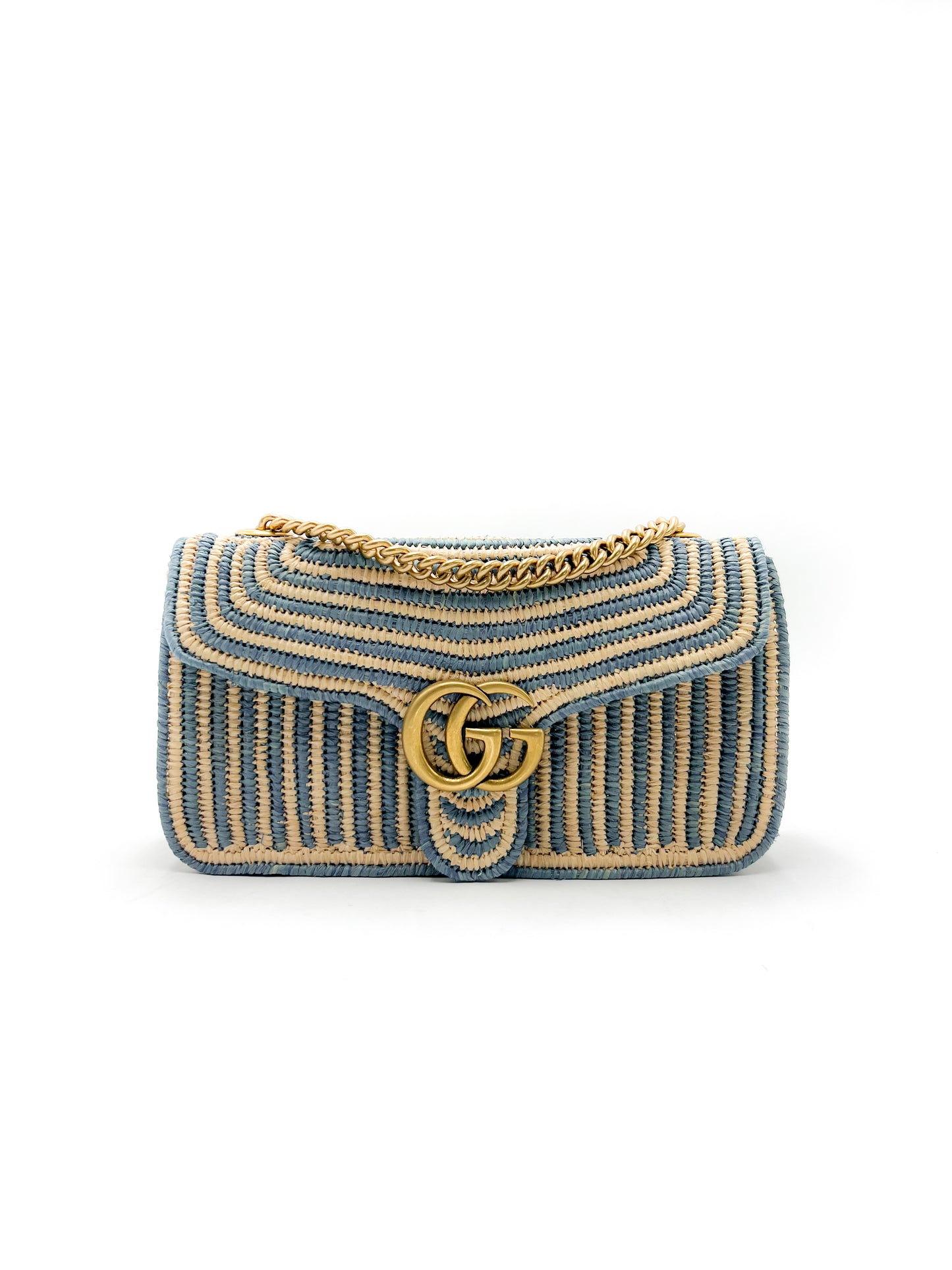 Gucci GG Marmont Small Shoulder Bag Rattan RARE