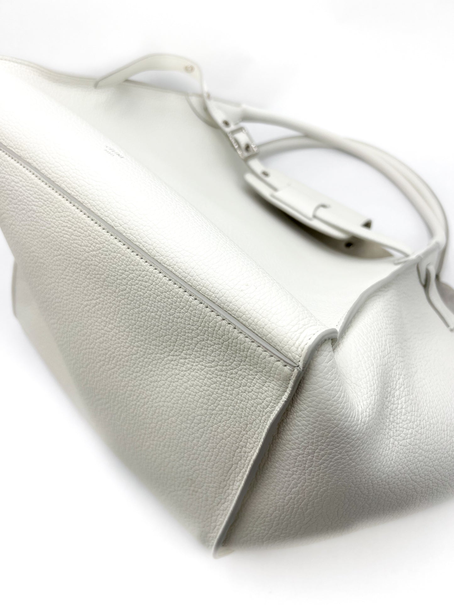 Celine Medium Big Bag in Soft Bare Calfskin White