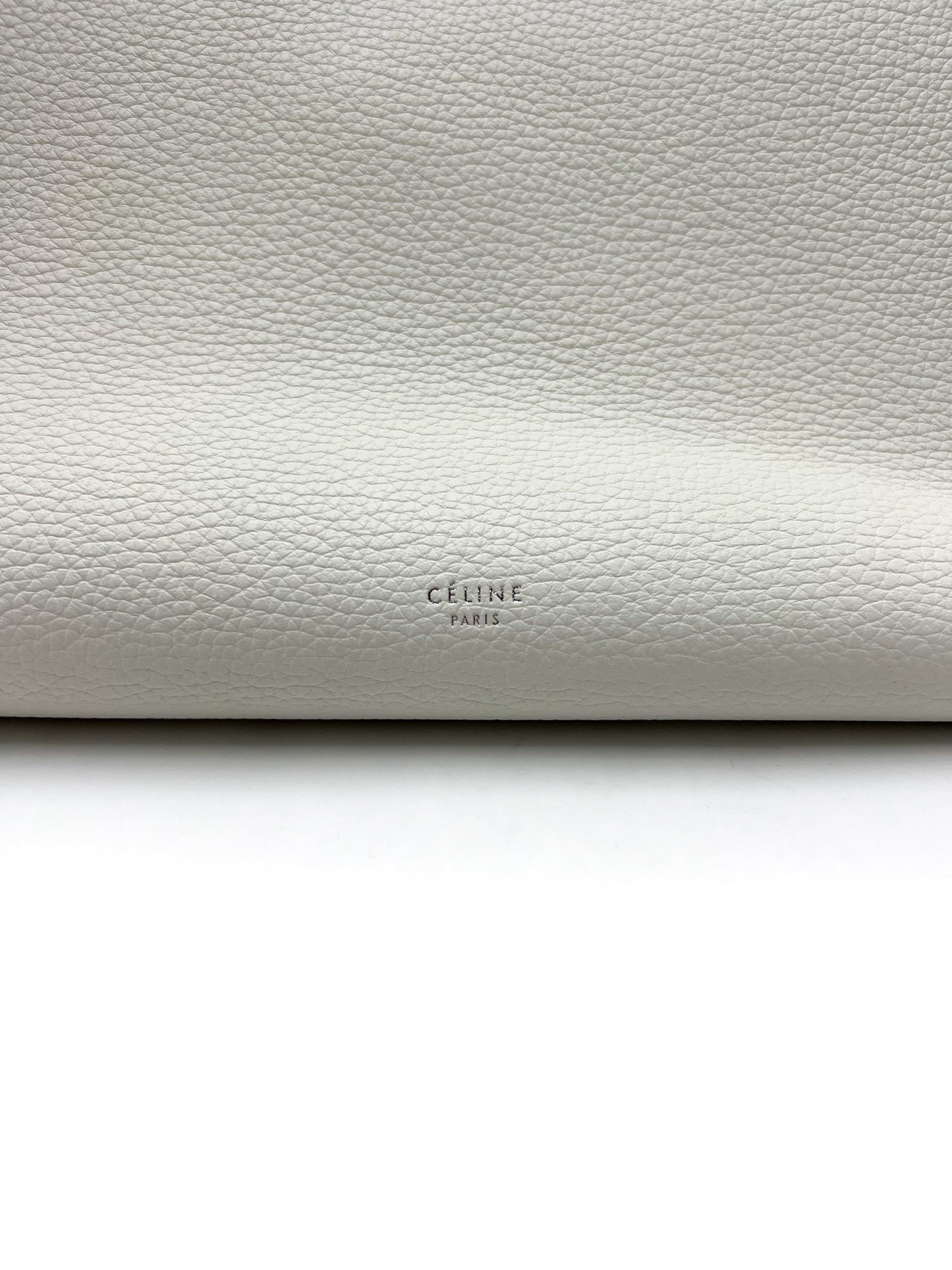 Celine Medium Big Bag in Soft Bare Calfskin White