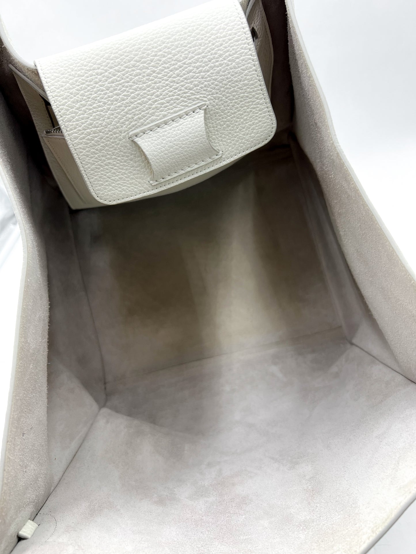 Celine Medium Big Bag in Soft Bare Calfskin White