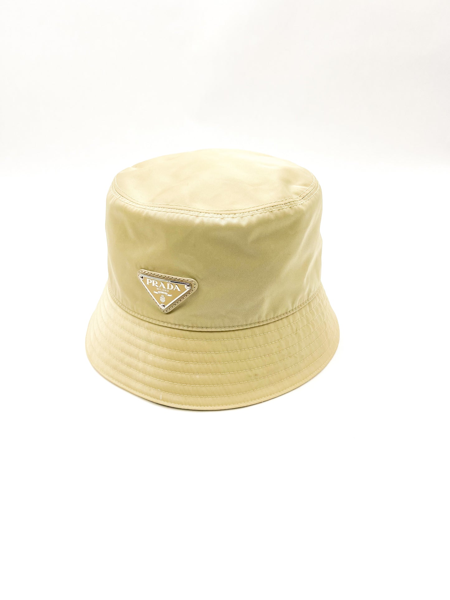 Prada Re-Nylon Bucket Hat Beige