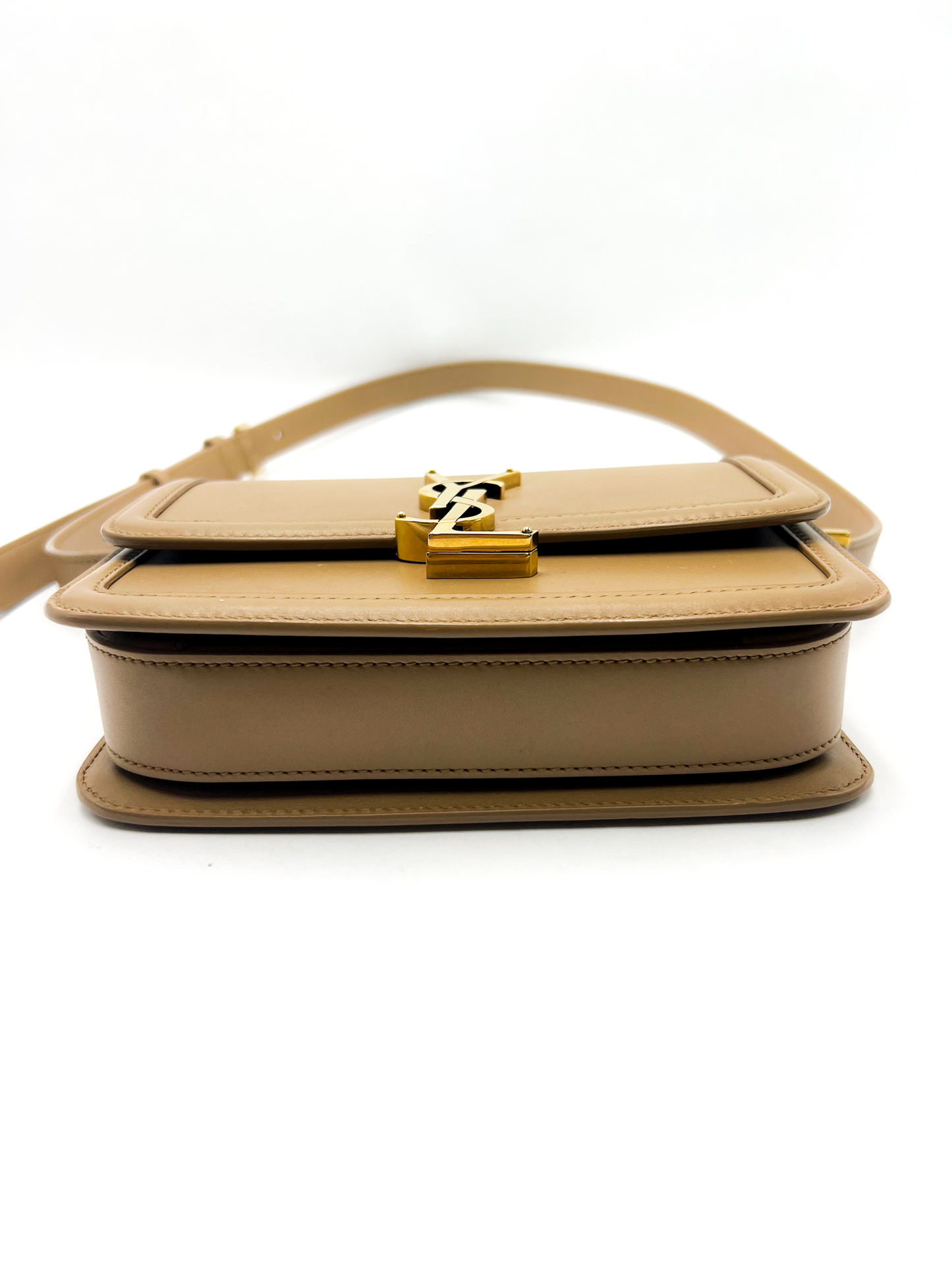 Saint Laurent Solferino Small Satchel Tan