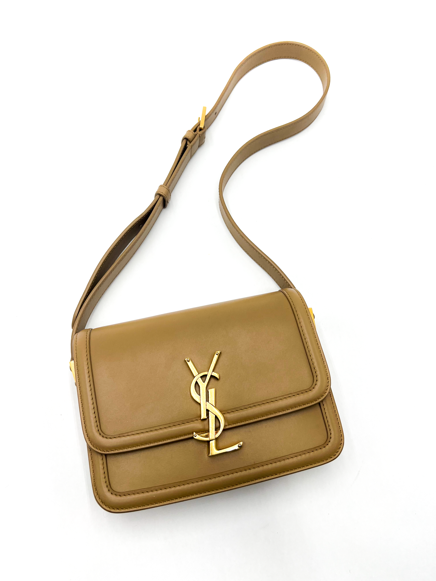 Saint Laurent Solferino Small Satchel Tan