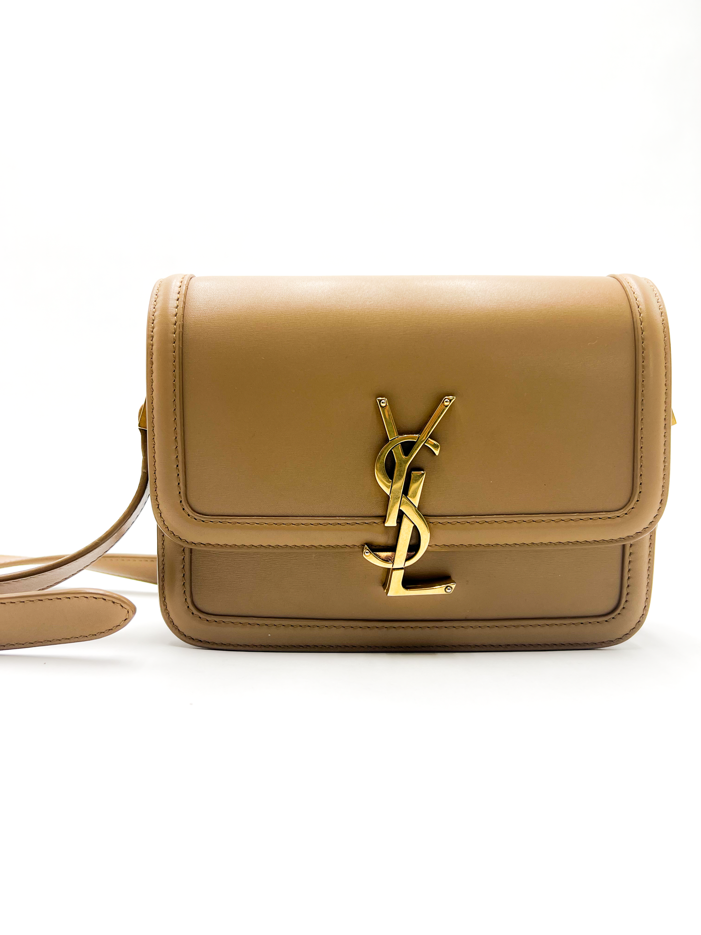 Saint Laurent Solferino Small Satchel Tan