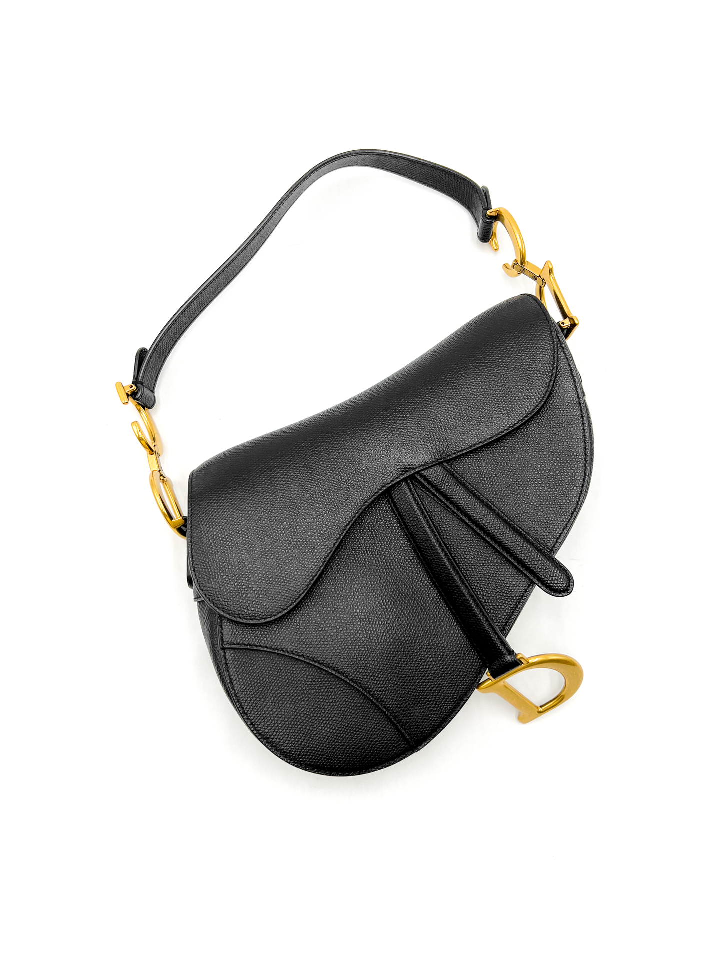 Dior Saddle Bag Black with Gold Hardware
