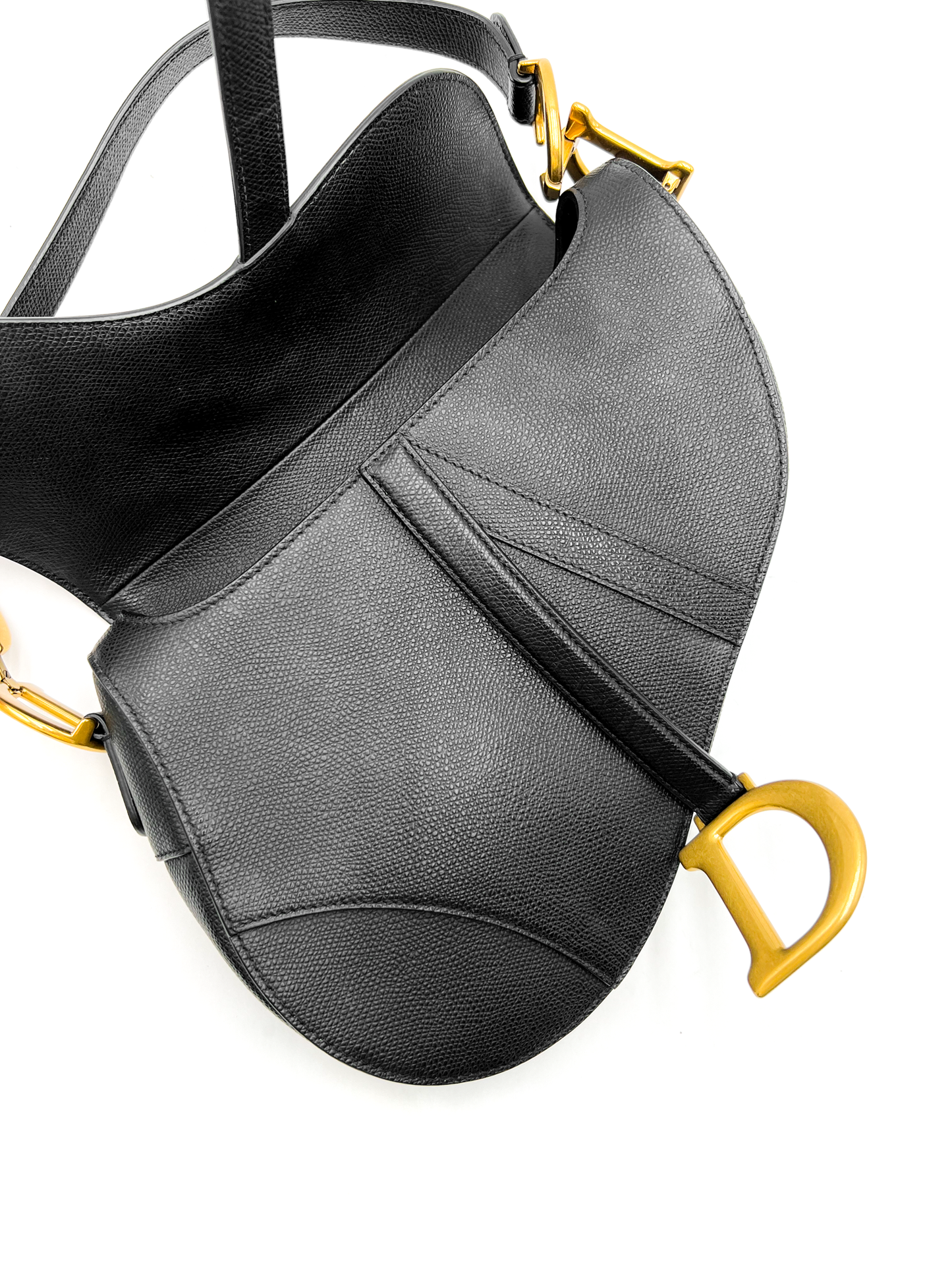 Dior Saddle Bag Black with Gold Hardware