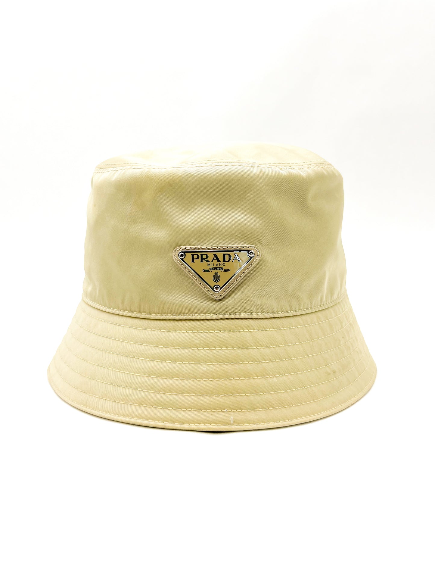 Prada Re-Nylon Bucket Hat Beige
