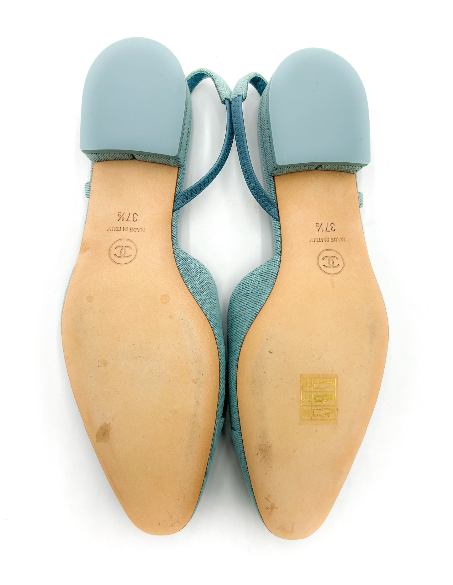 Chanel 21S Denim Blue Slingbacks