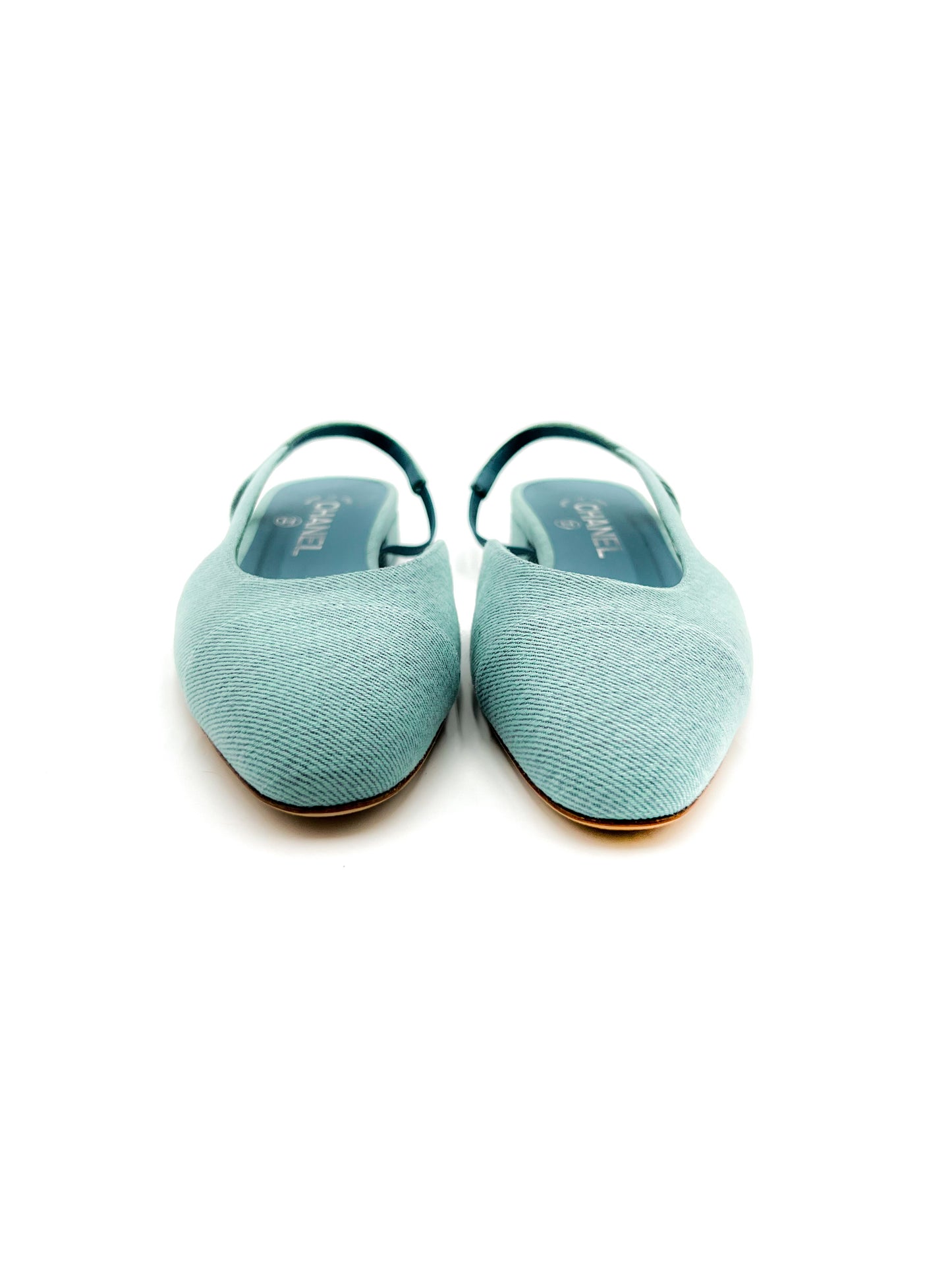 Chanel 21S Denim Blue Slingbacks