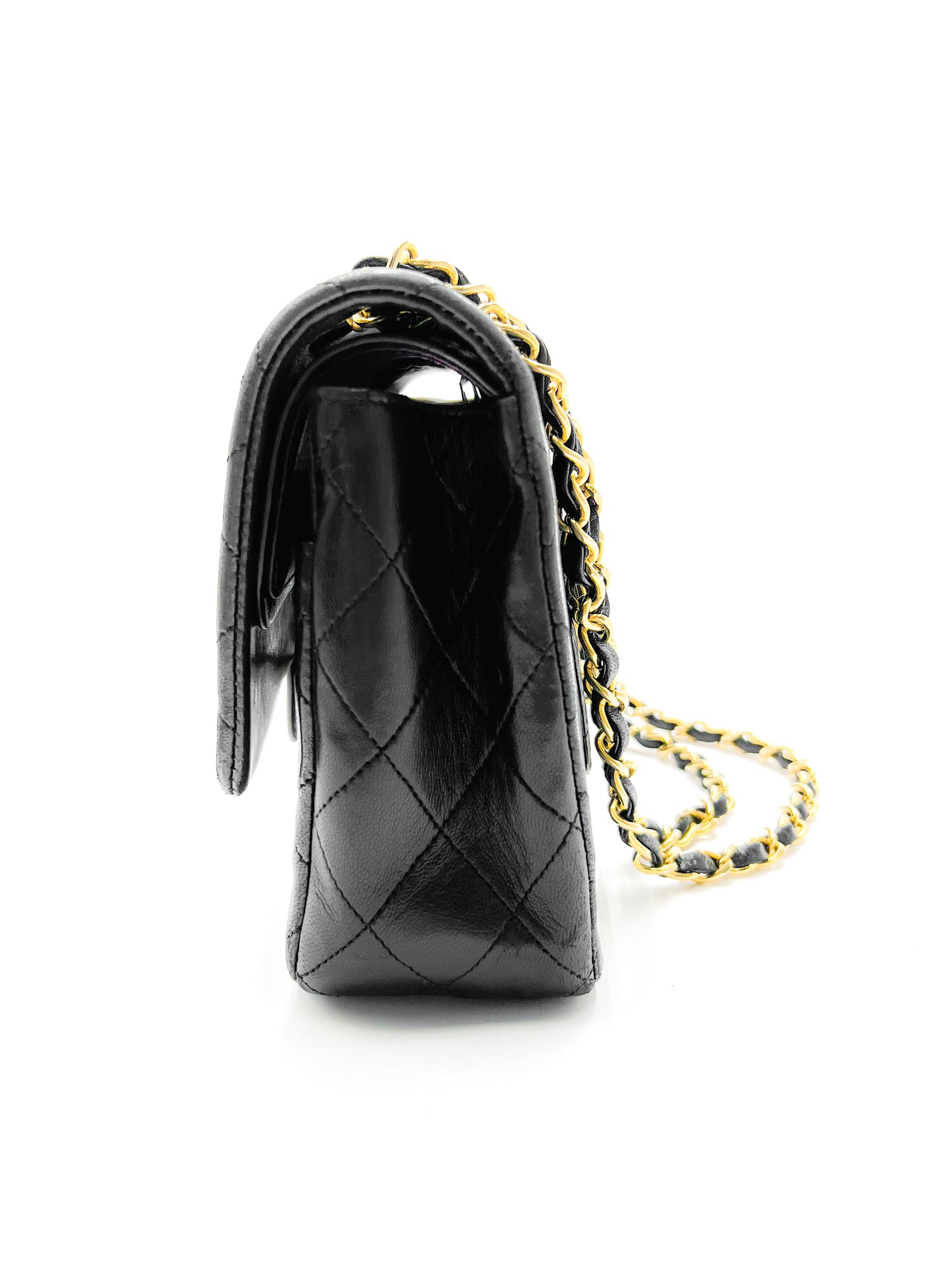 Chanel Black Medium Vintage Double Flap with 24k Gold Hardware