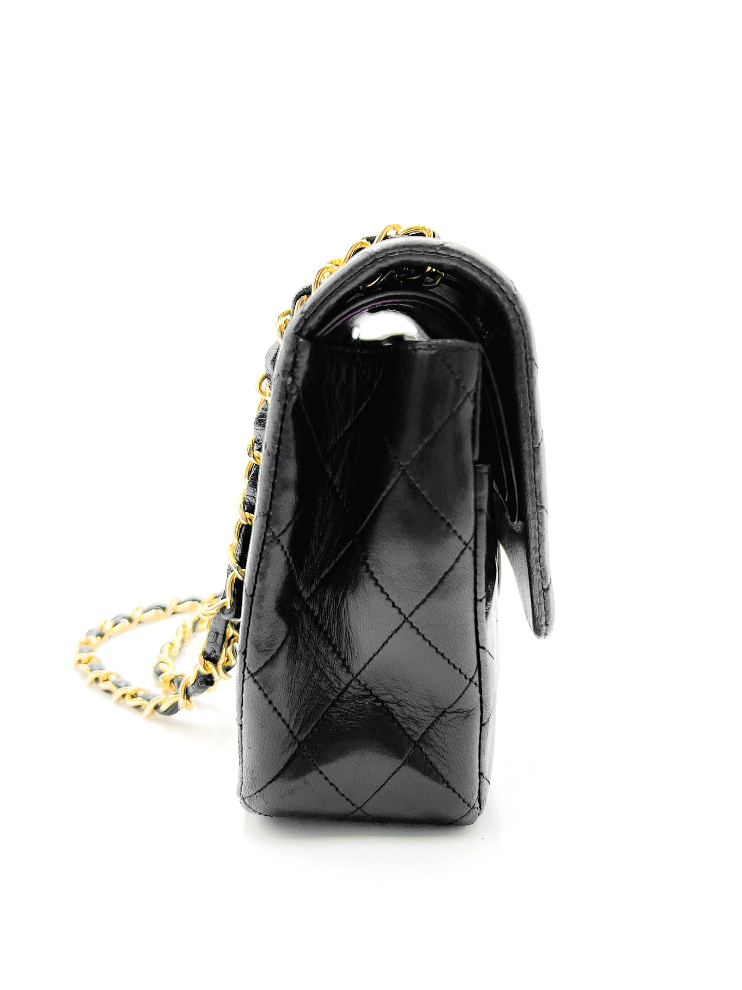 Chanel Black Medium Vintage Double Flap with 24k Gold Hardware
