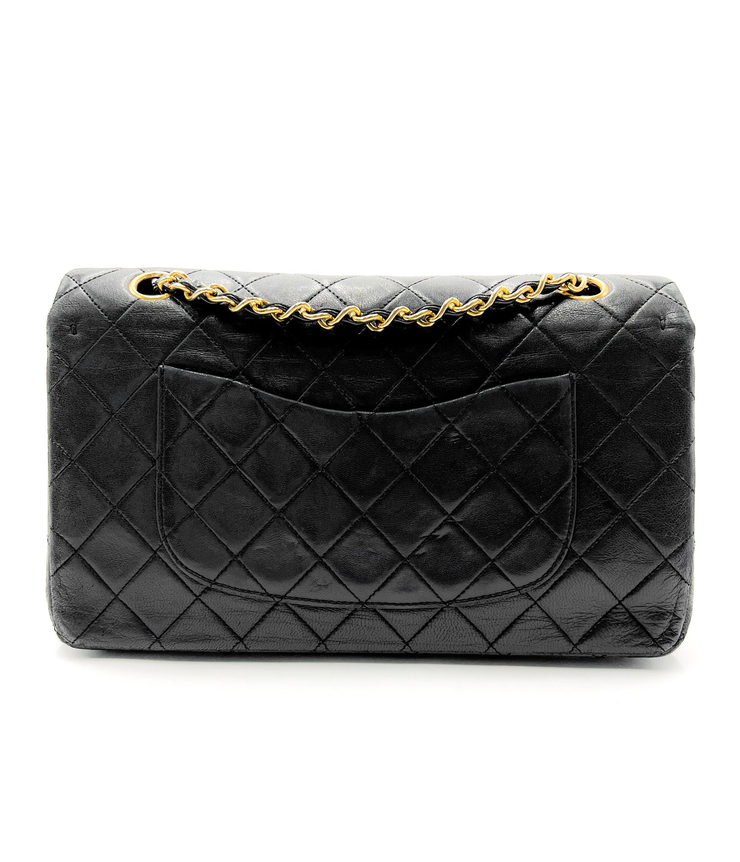 Chanel Black Medium Vintage Double Flap with 24k Gold Hardware