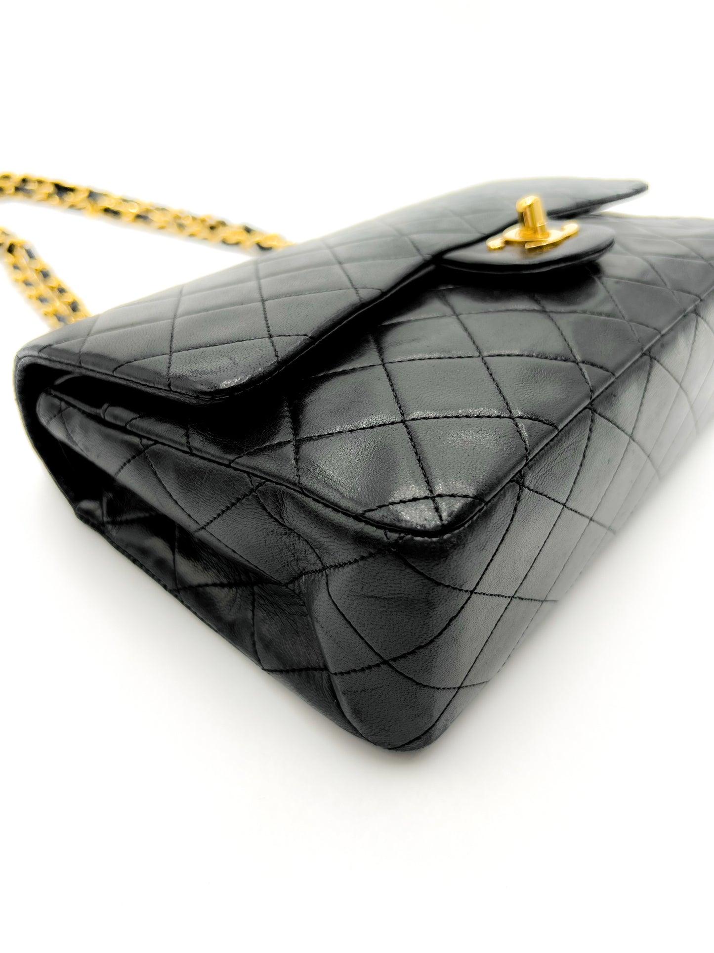 Chanel Black Medium Vintage Double Flap with 24k Gold Hardware