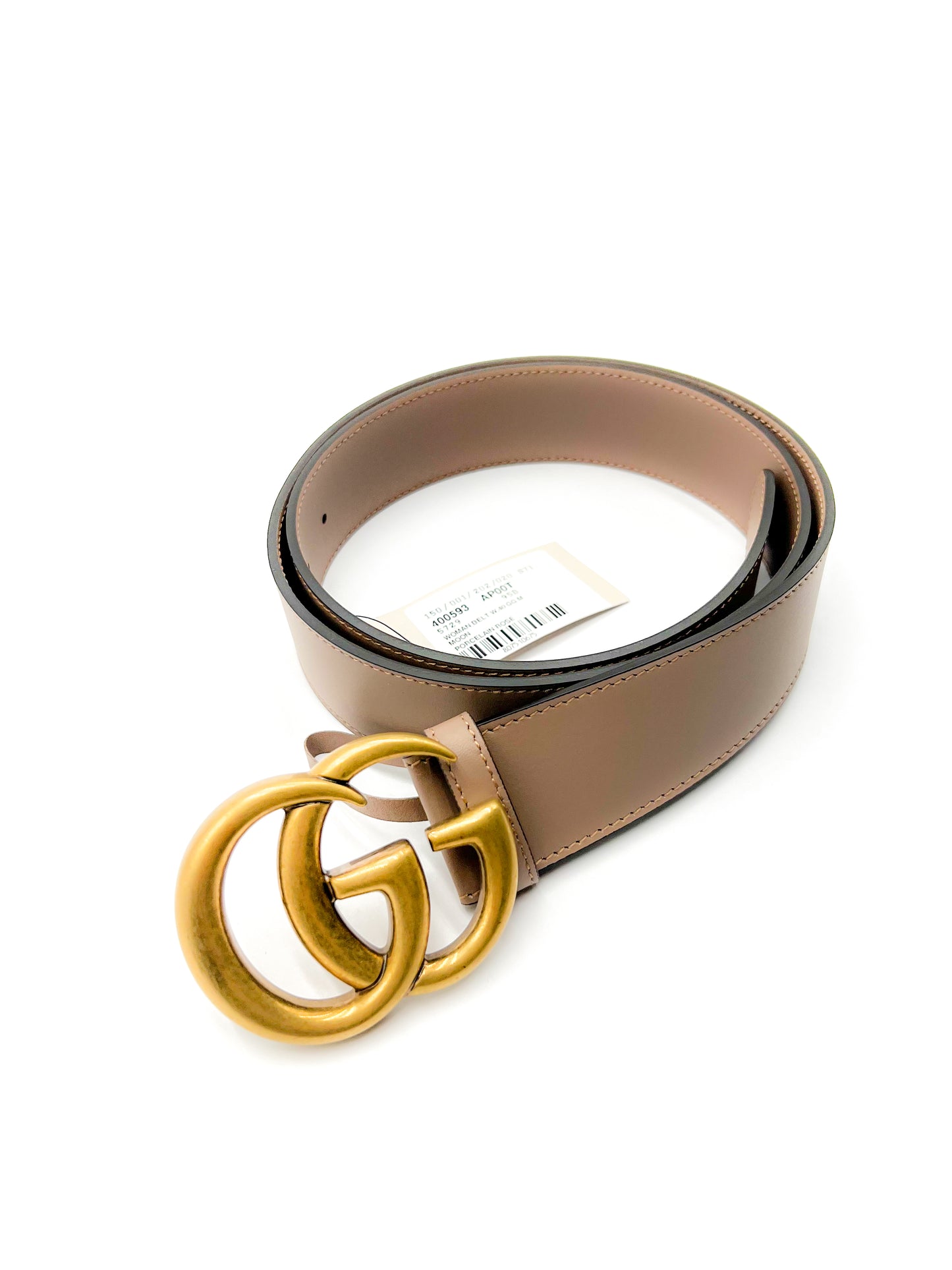 Gucci Leather Belt with Double G Buckle