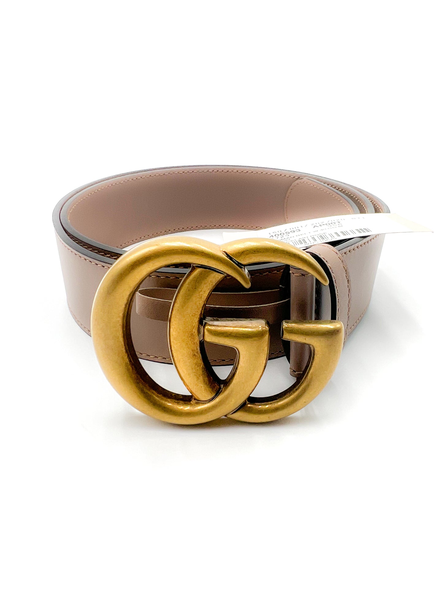 Gucci Leather Belt with Double G Buckle