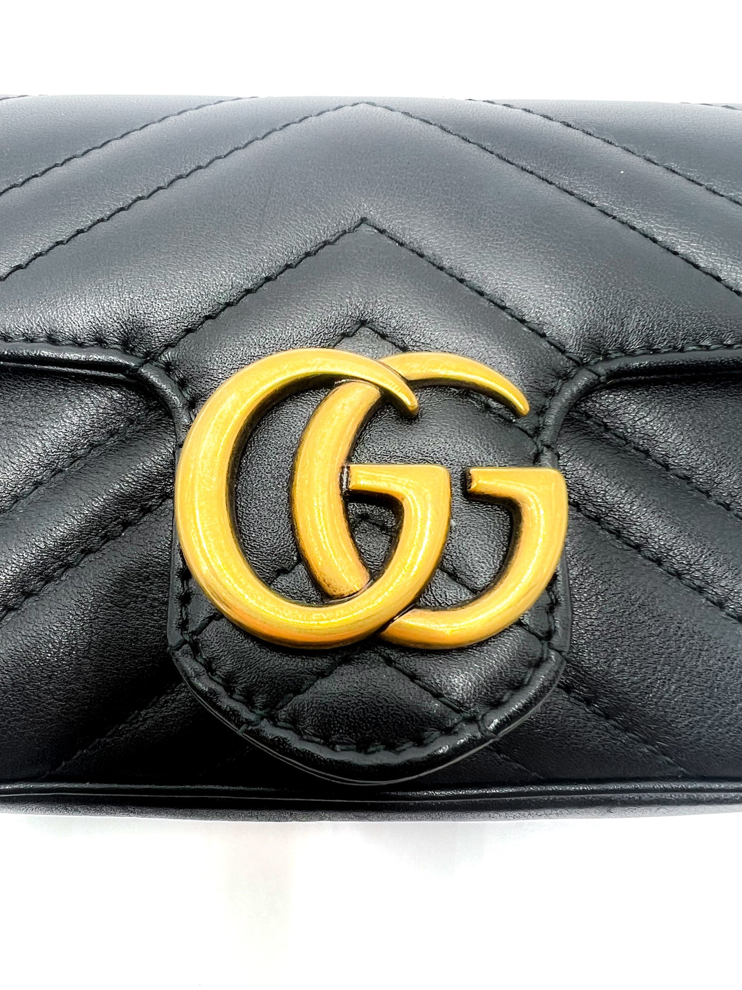 Gucci Black Super Mini GG Marmont Bag